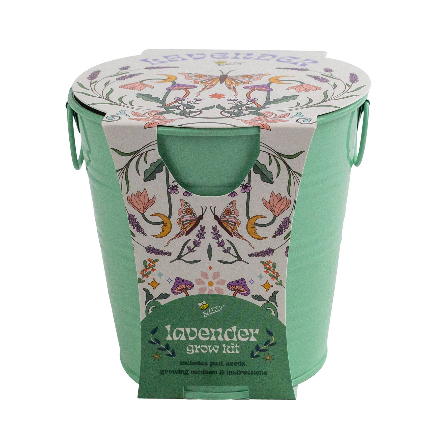 Painted Flower Grow Pail – Lavender Indoor Garden Gift - Image 5