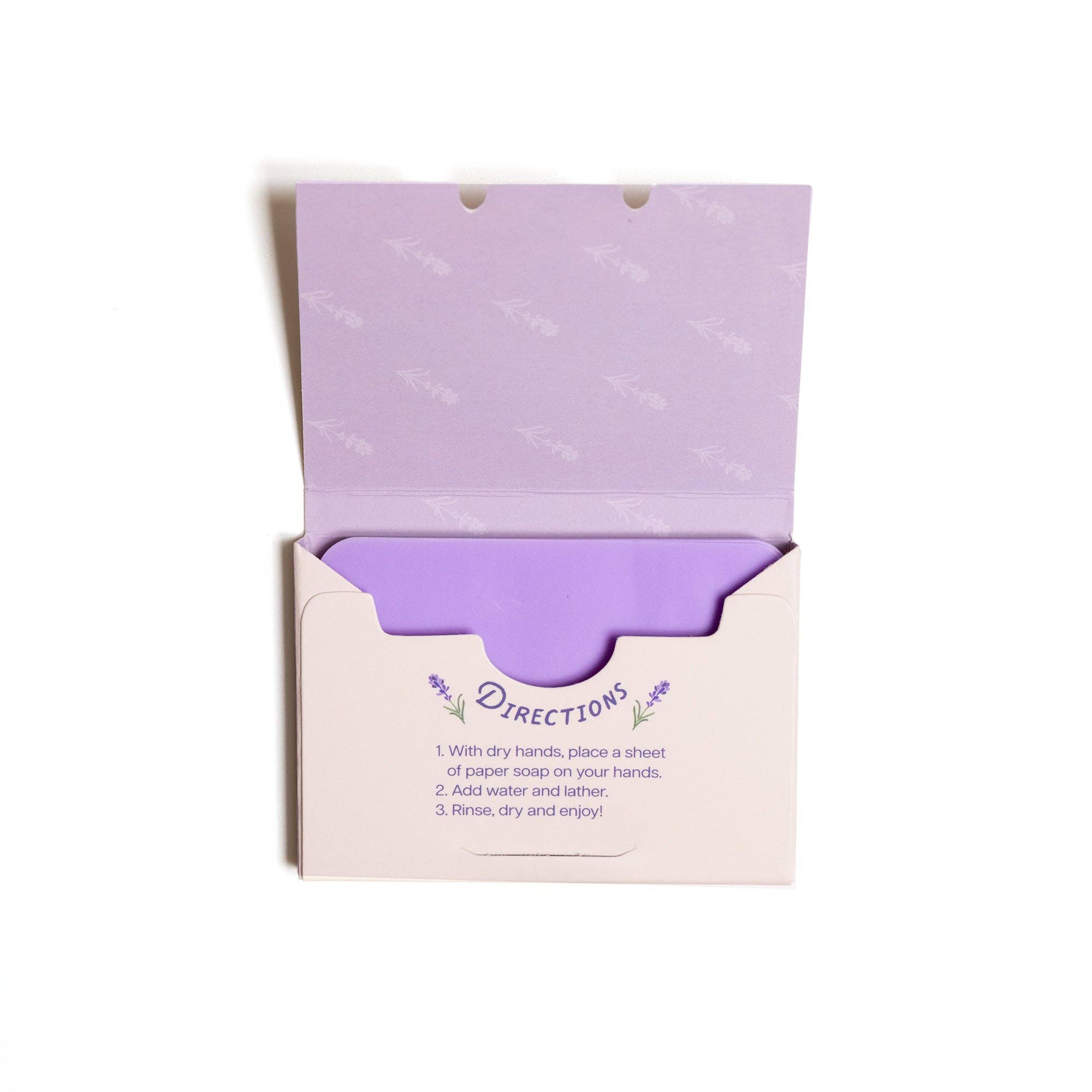 Paper Soap – Lavender Scent, Travel Size, 50 Sheets - Image 2