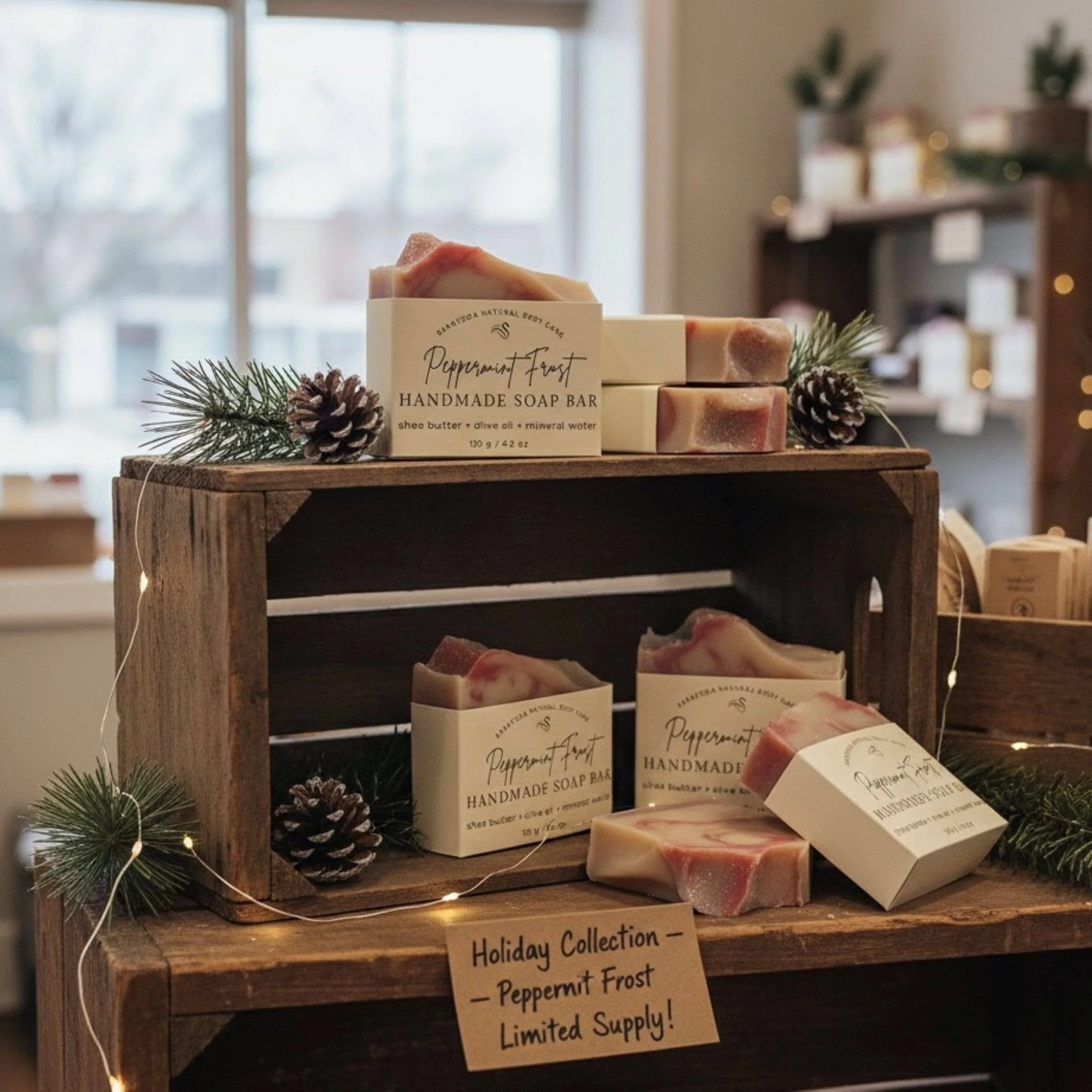 Peppermint Frost Handmade Soap Bar - Image 4