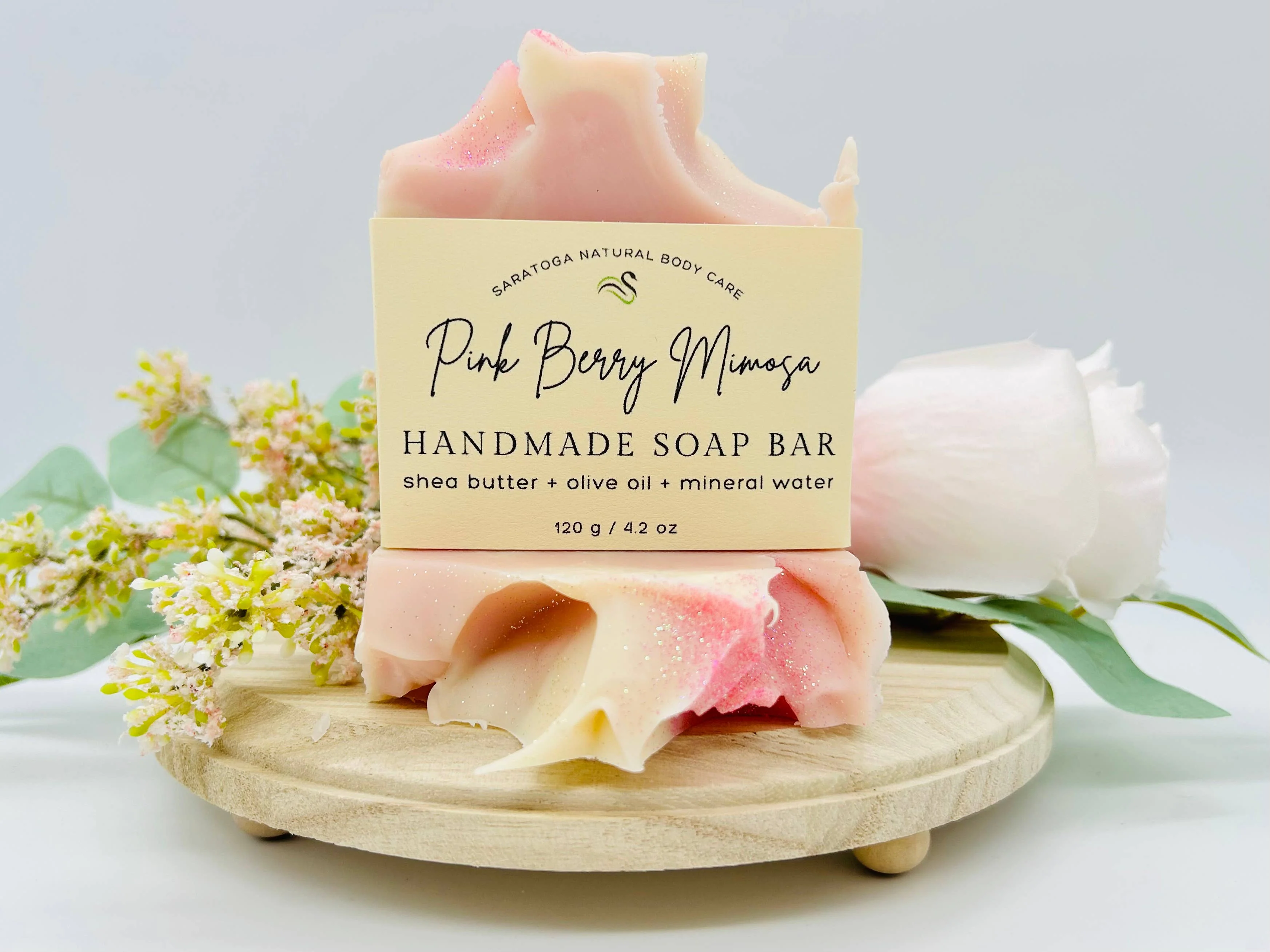 Pink Berry Mimosa Handmade Soap Bar (Vegan)