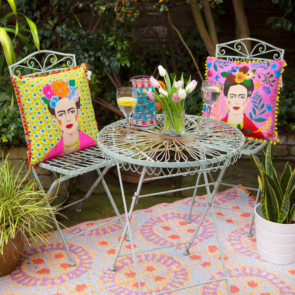 Pink Boho Waterproof Outdoor Rug - 47in x 70in | Mothers Day Gifts | - Image 3