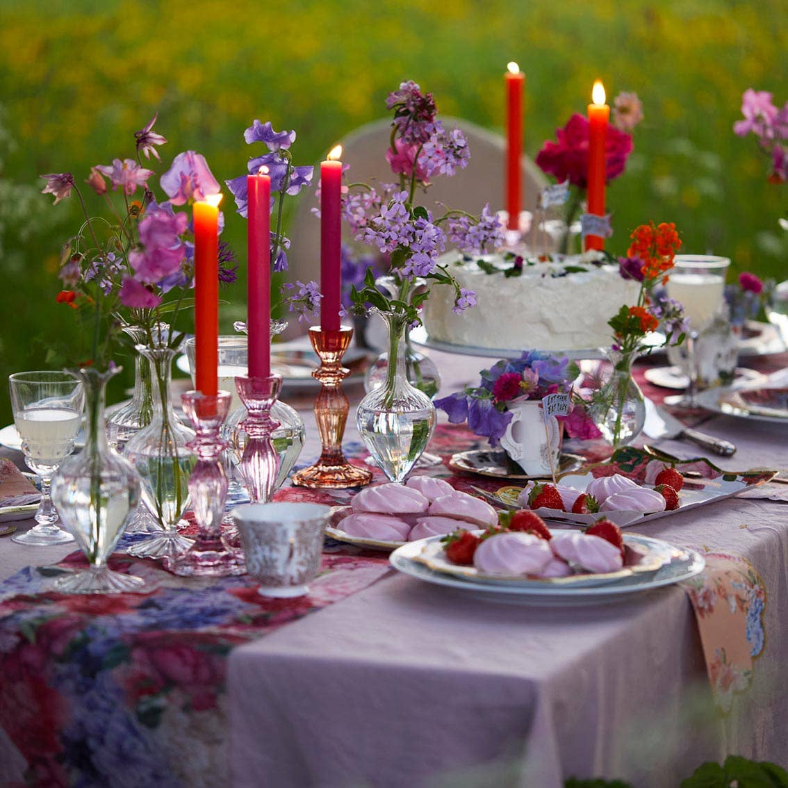Pink Glass Candle Holder - Image 4