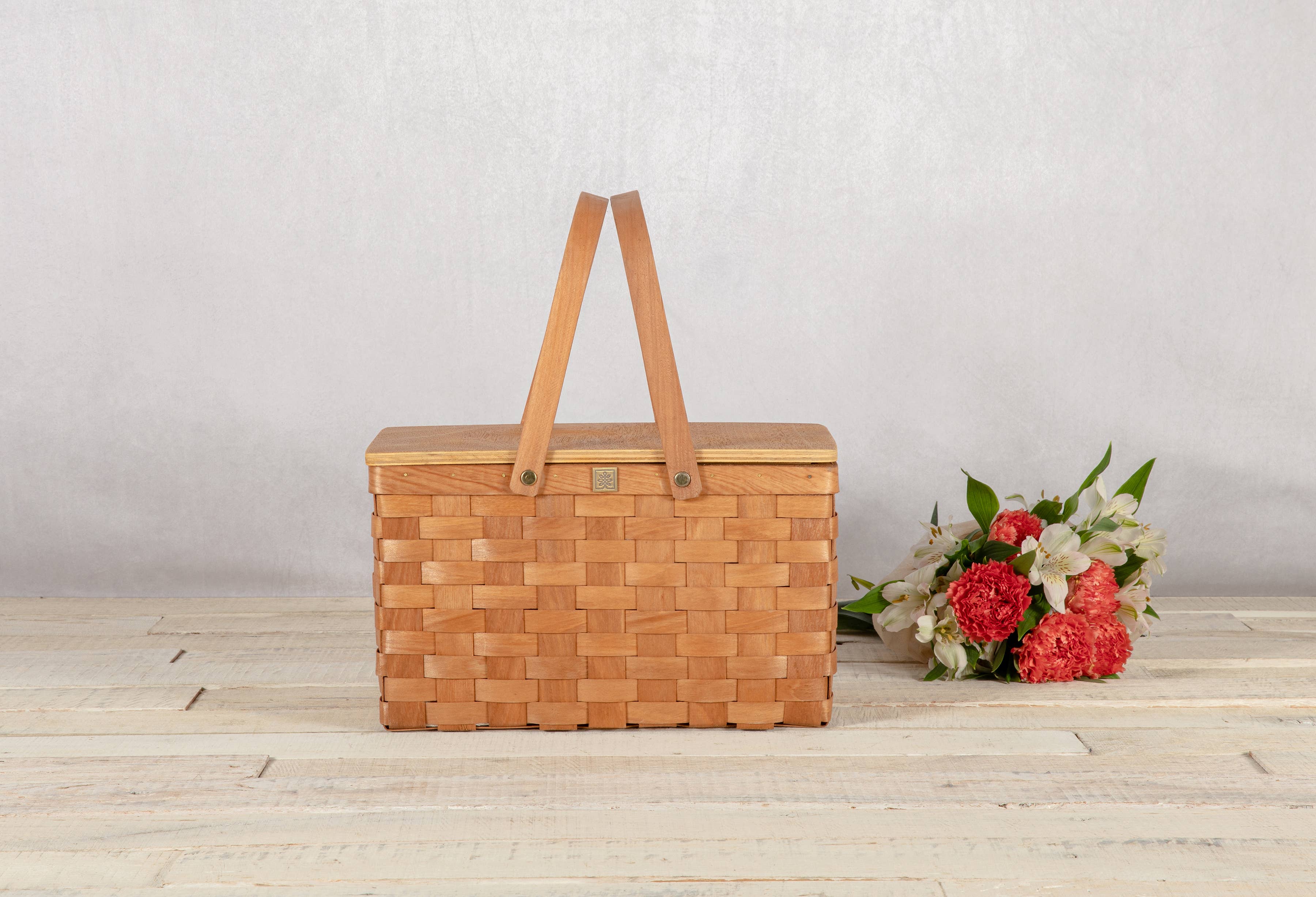Poppy Personal Picnic Basket, (Beige) - Image 12