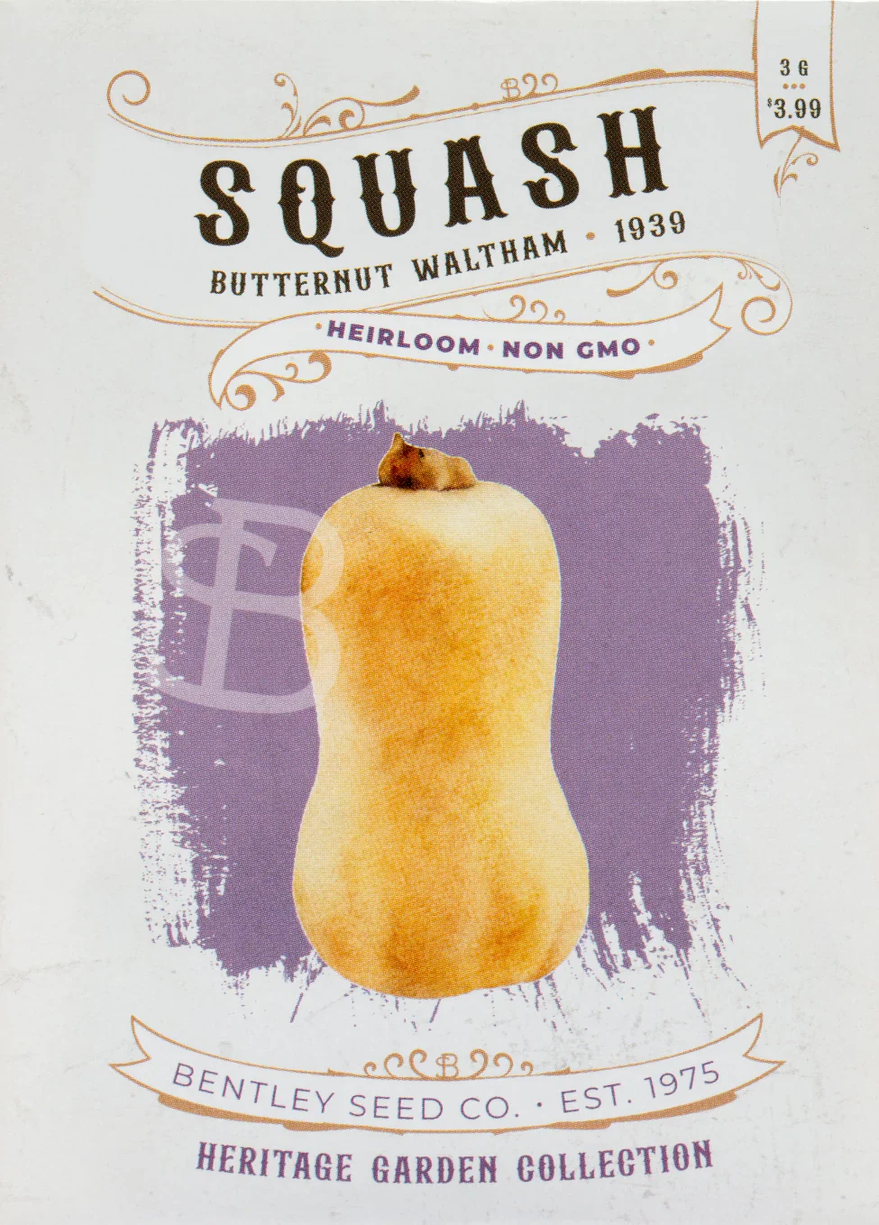 Squash Butternut Waltham ( Heirloom- NON GMO) Seeds