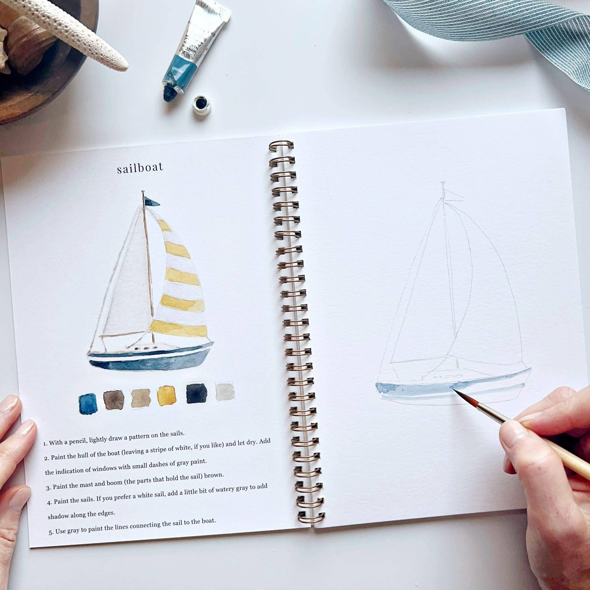 Seaside watercolor workbook - Image 4