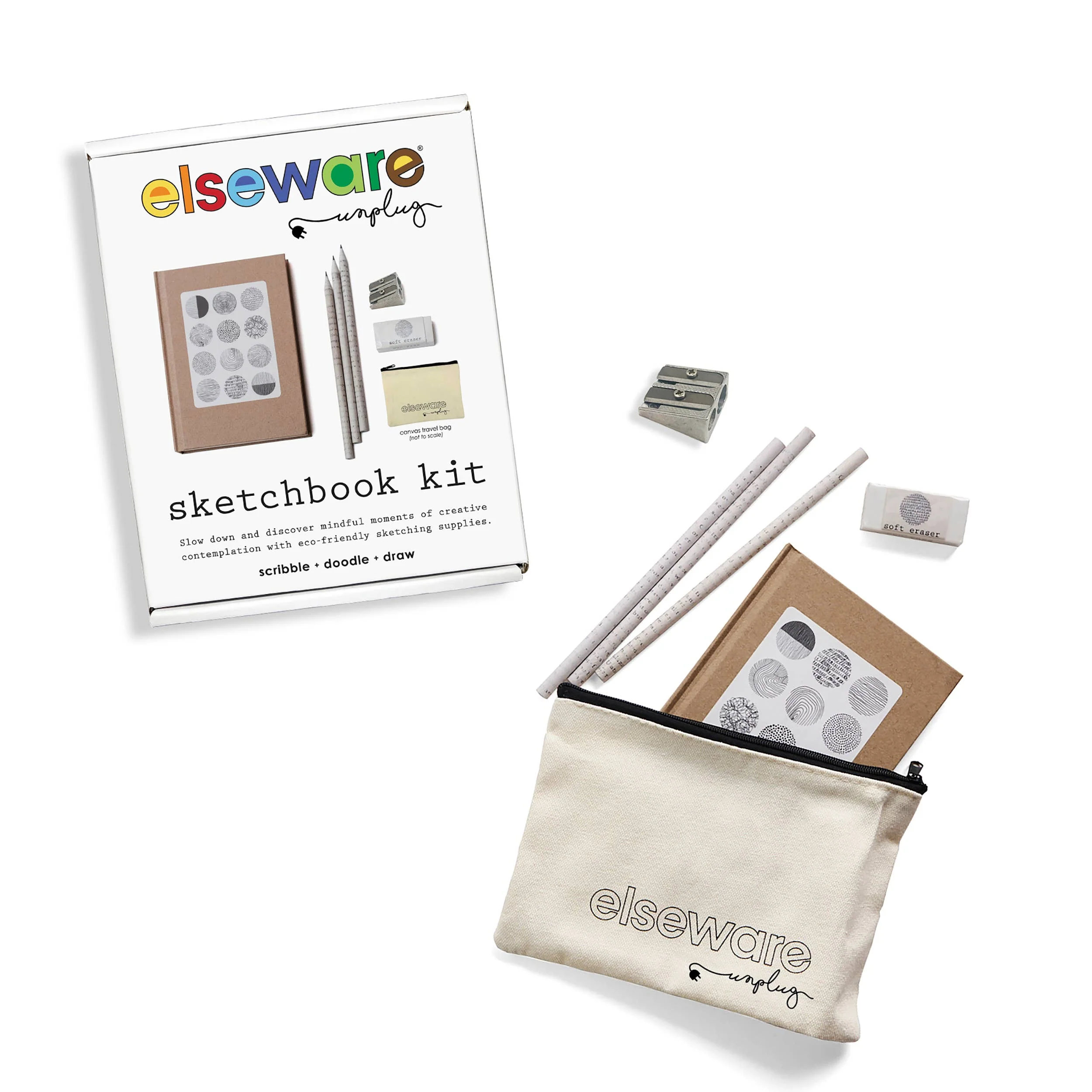 Sketchbook Art Kit - Doodle Set with Paper, Pencils and Bag - Image 2