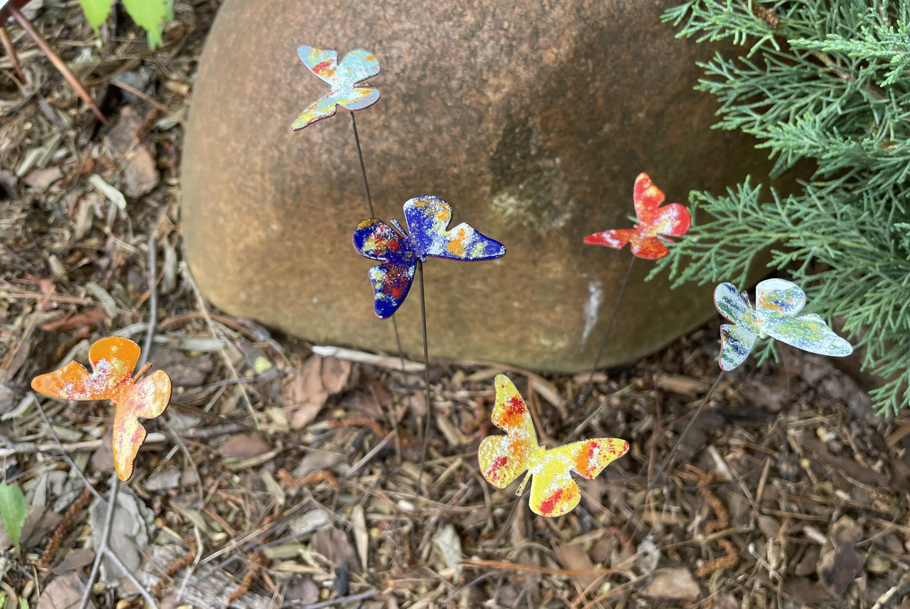 Small Copper Enamel Butterflies - Image 24