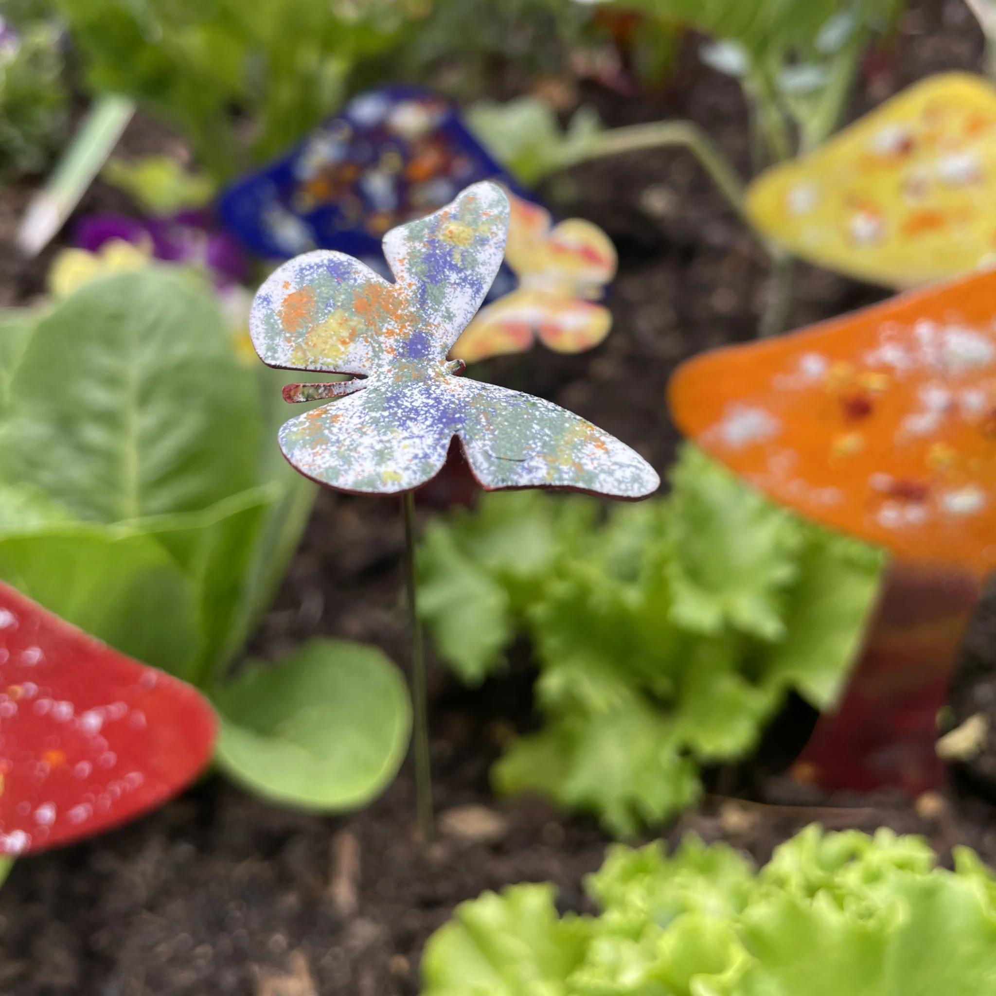 Small Copper Enamel Butterflies - Image 5