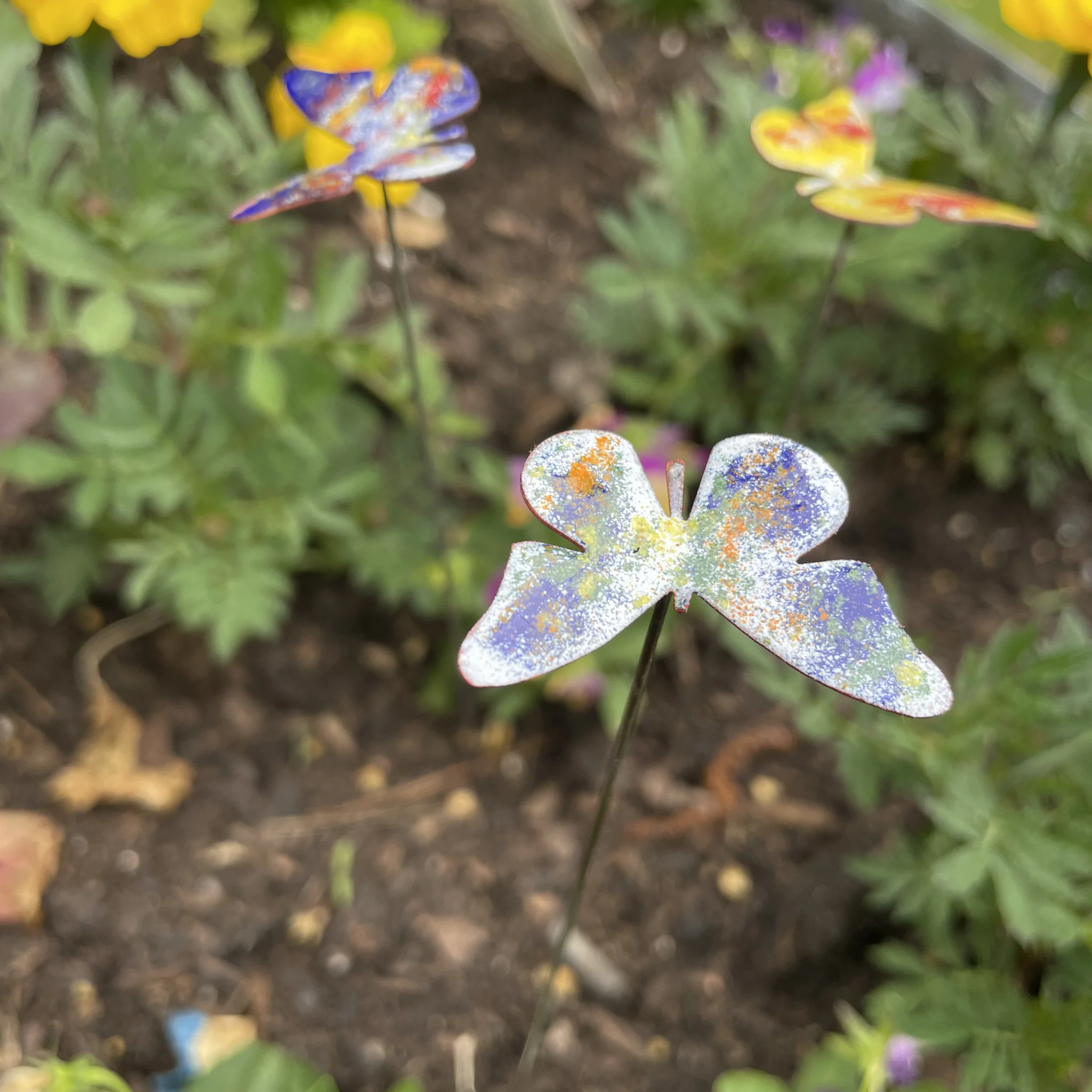Small Copper Enamel Butterflies - Image 7
