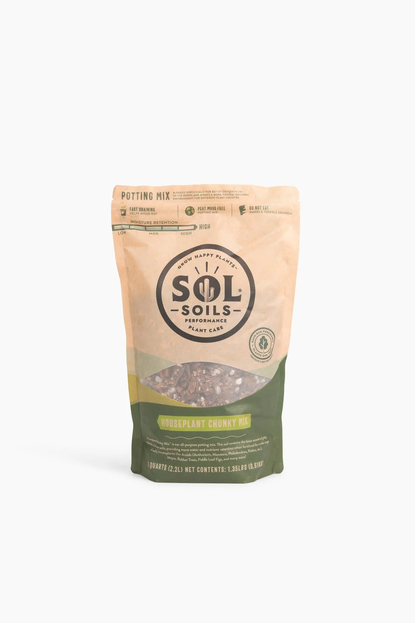 Soil (2Qt) Houseplant Chunky Mix (Aroid/Tropical Soilless)