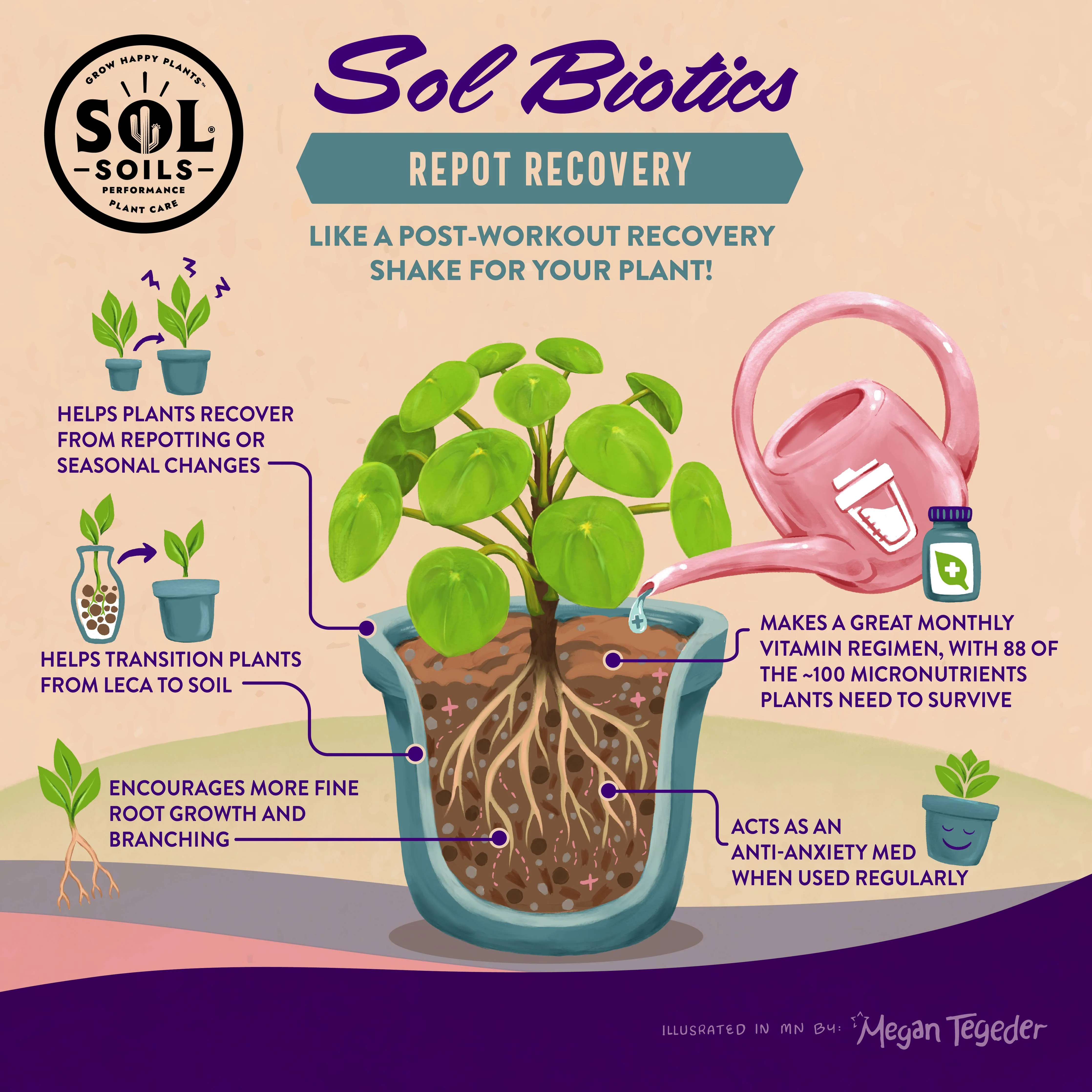 Sol Biotics - Repot Recovery - Repotting Shock Treatment - Image 2