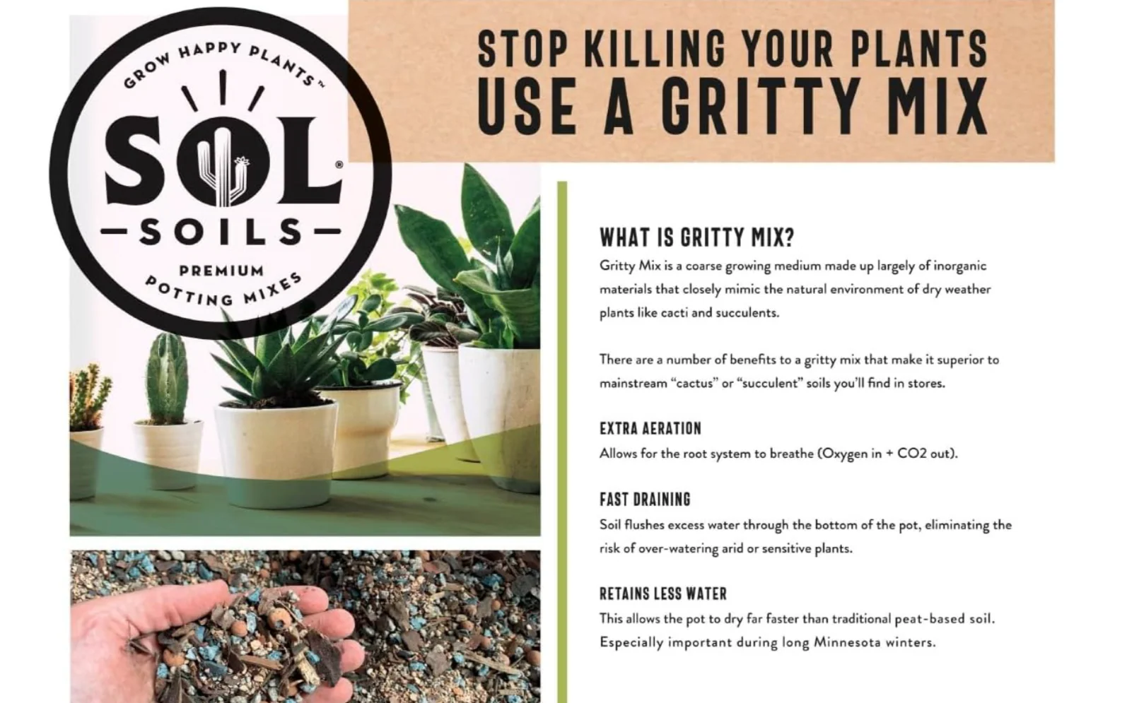 Sol Soils Gritty Cactus Mix - USA Made - Image 4