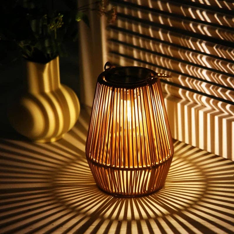 Solar Rattan Lantern - Image 2