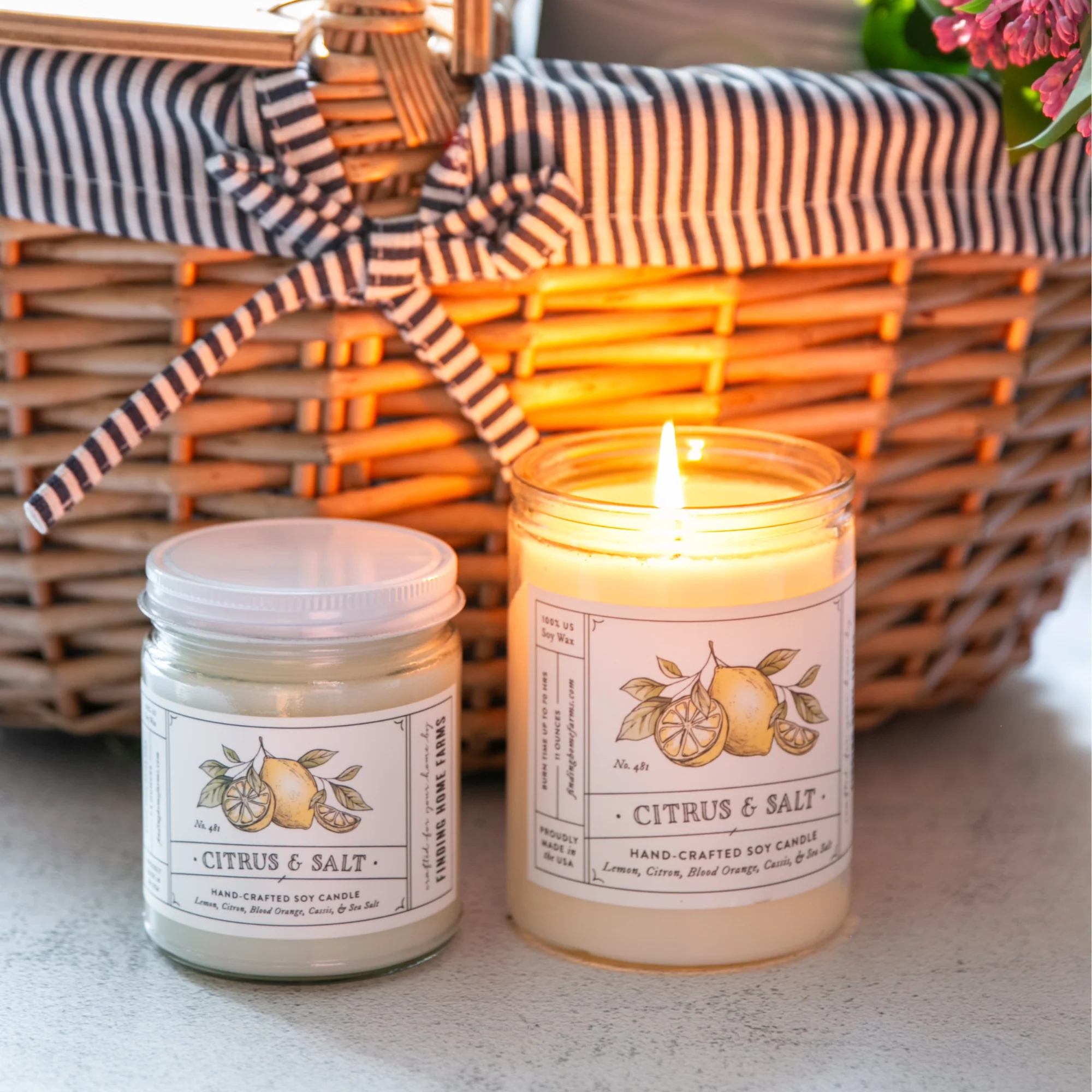 Soy Candle, Citrus & Salt, Fresh Scent - Image 5