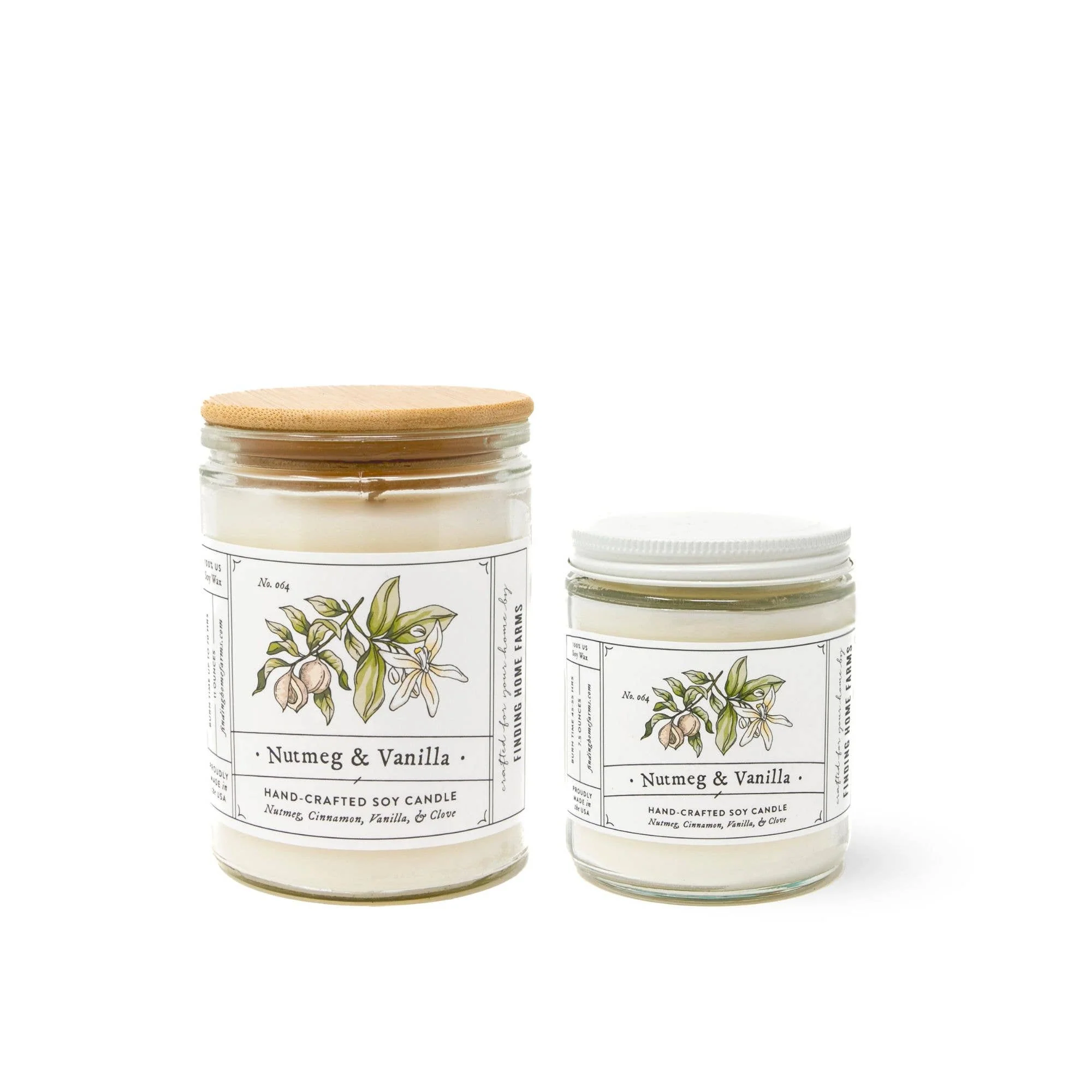 Soy Candle, Nutmeg & Vanilla, Warm Fall Scent - Image 3