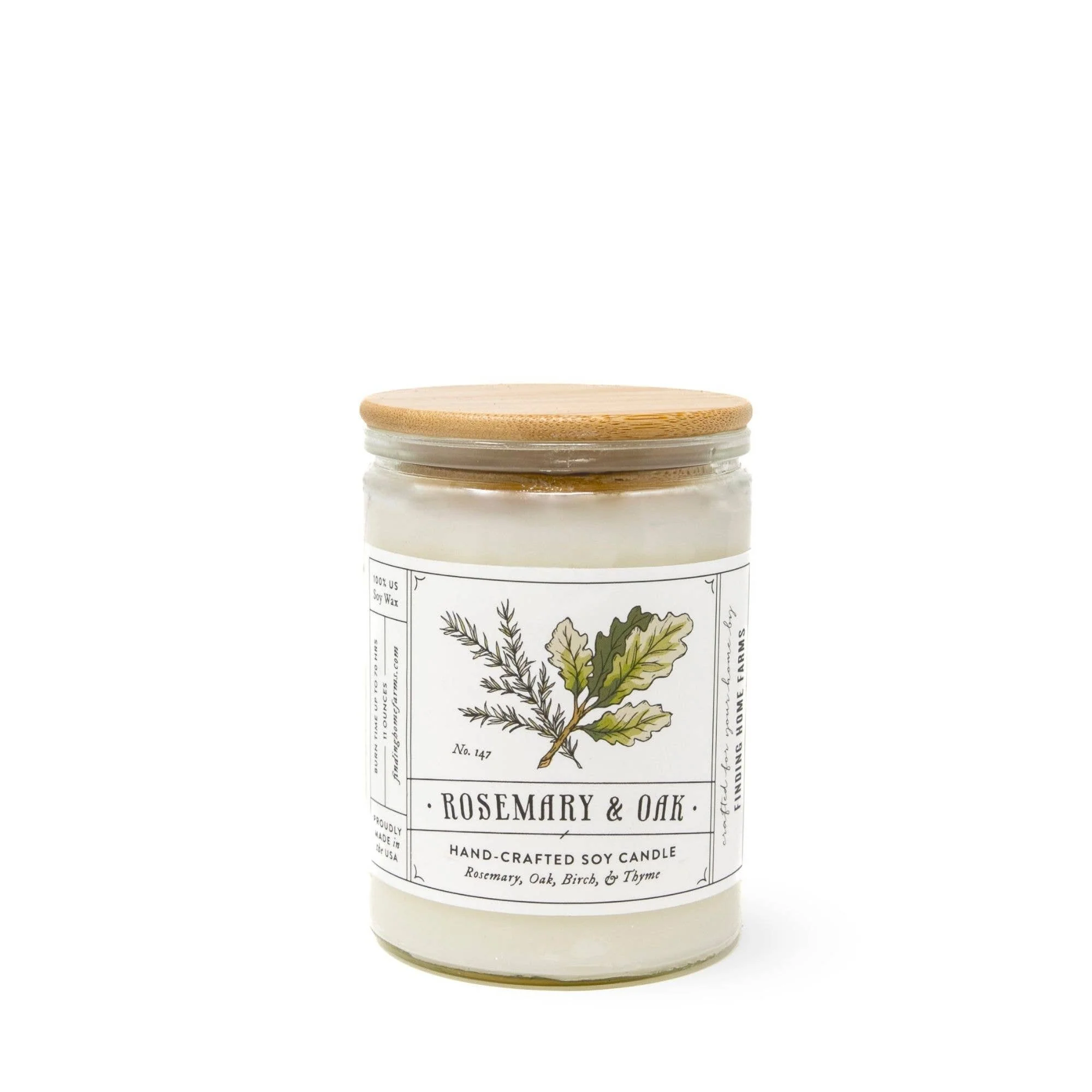 Soy Candle, Rosemary & Oak, Woody Scent, Year Round Scent - Image 2