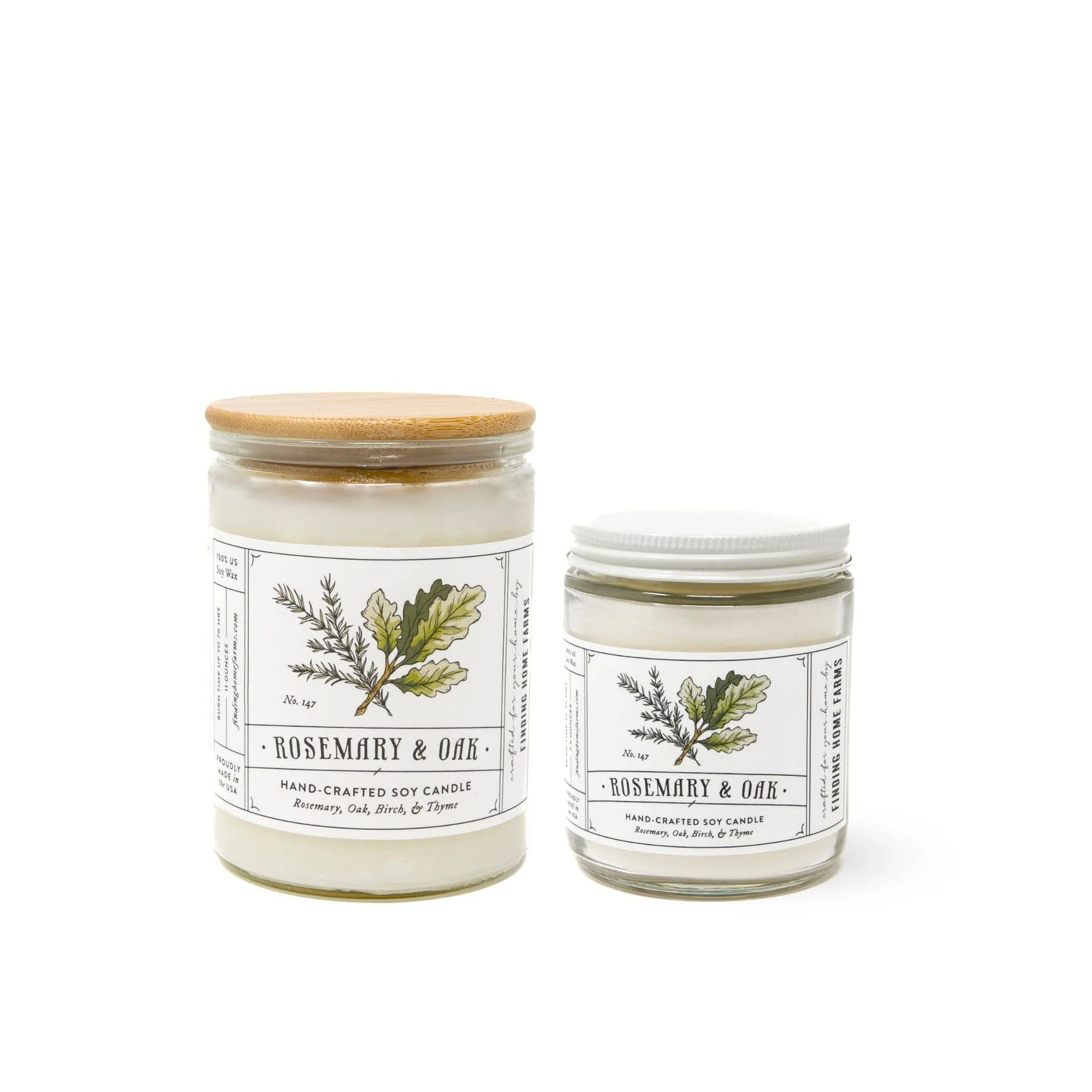 Soy Candle, Rosemary & Oak, Woody Scent, Year Round Scent - Image 3