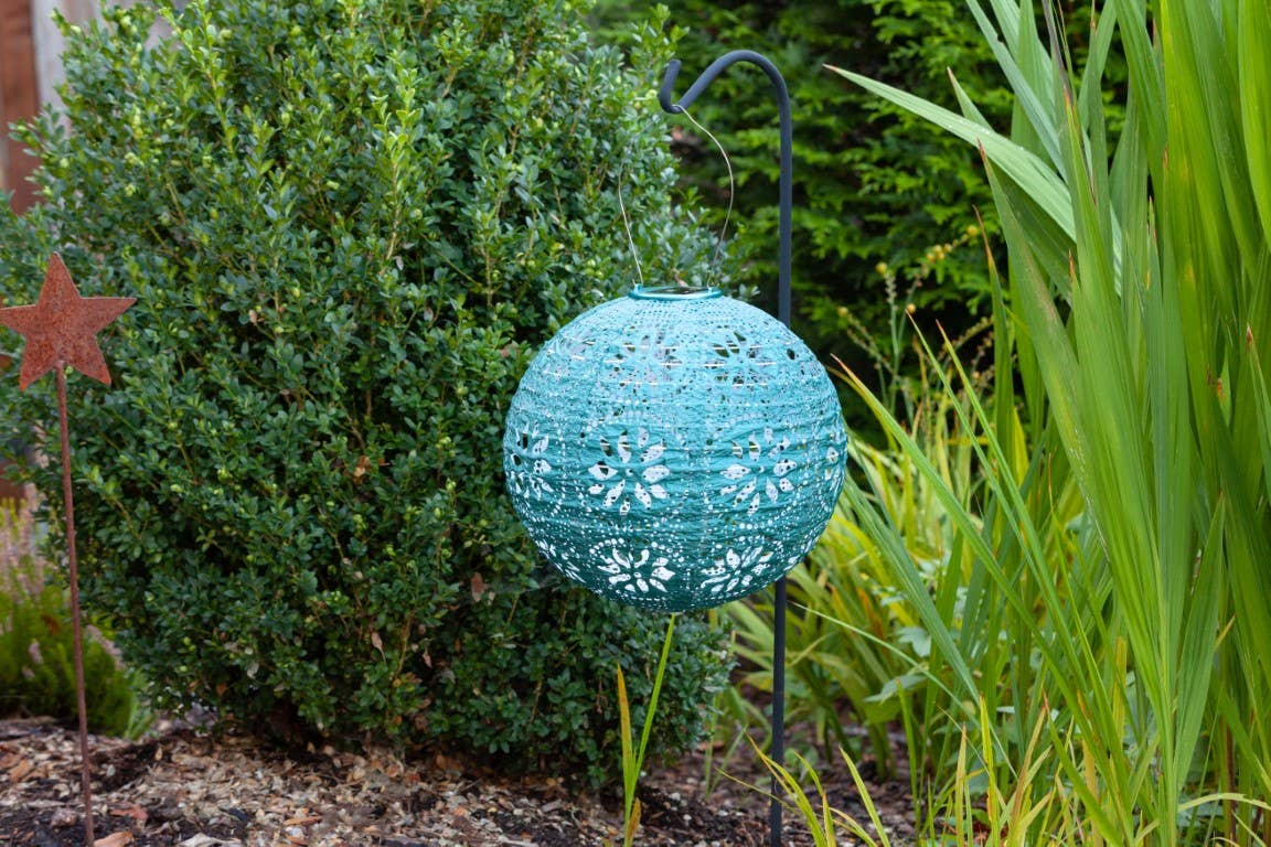 Stella Boho Globe Solar Lantern - Mineral Green - Image 3