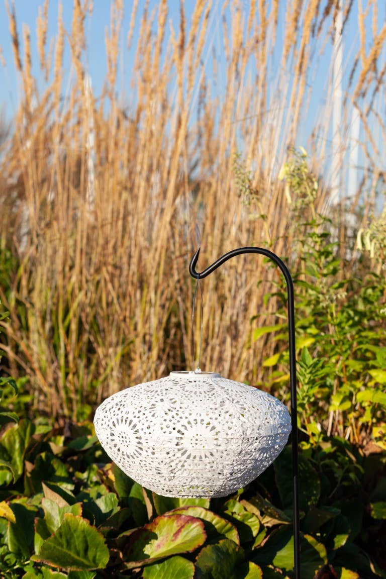 Stella Crown Chantilly Lace Solar Lantern - Porcelain - Image 17