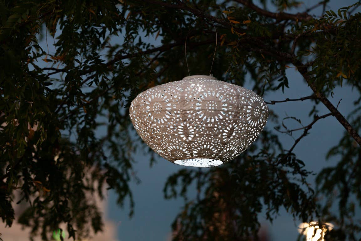 Stella Crown Chantilly Lace Solar Lantern - Porcelain - Image 18