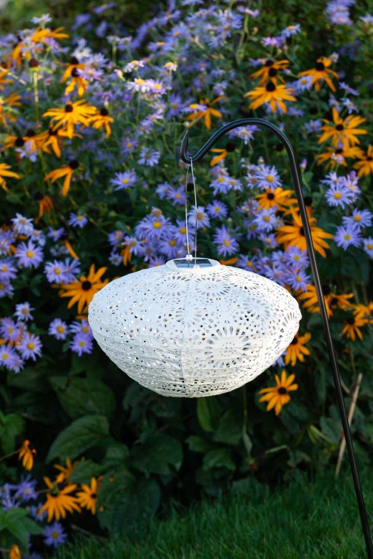 Stella Crown Chantilly Lace Solar Lantern - Porcelain - Image 26