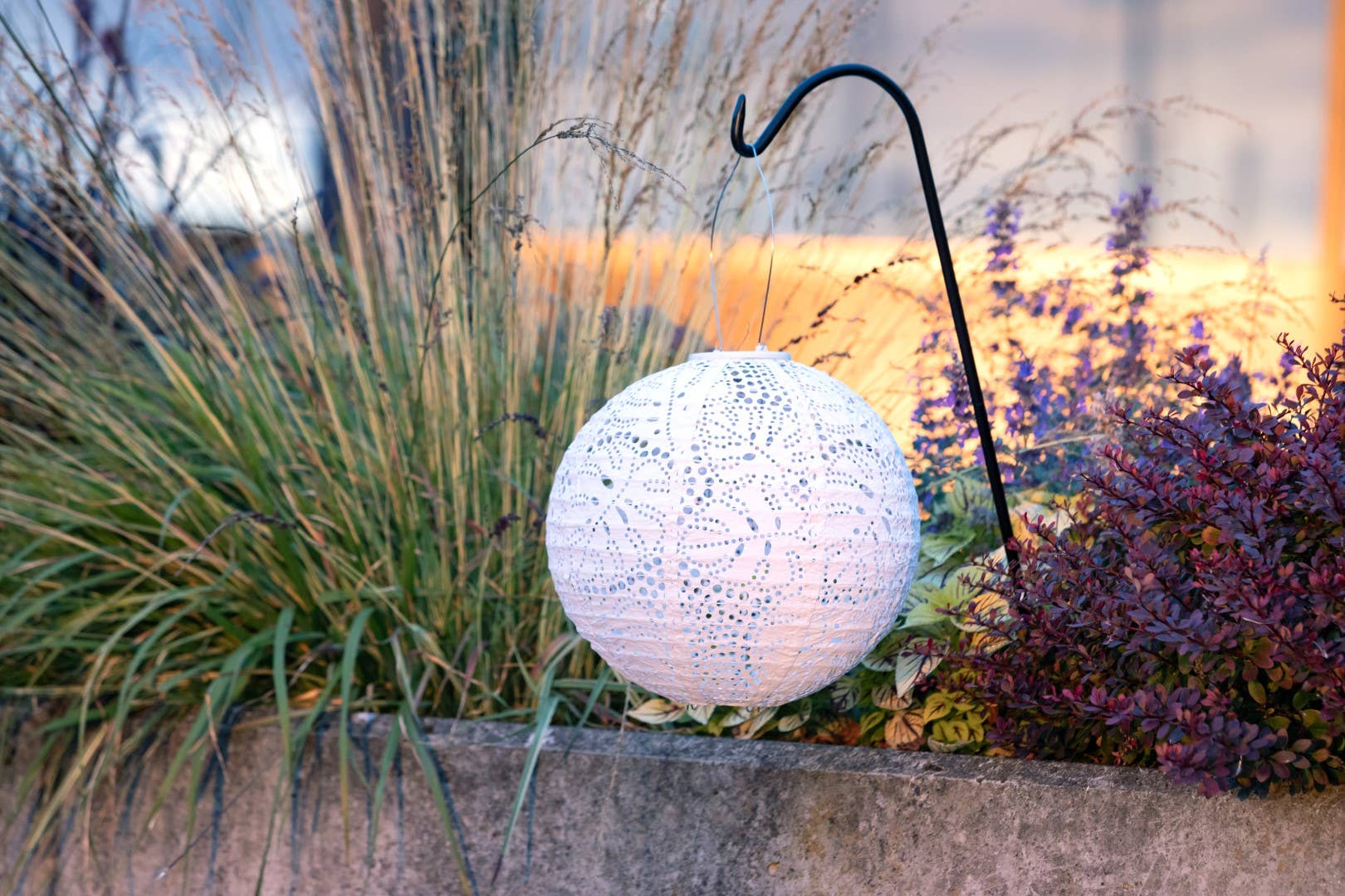 Stella Monstera Solar Lantern - Porcelain - Image 4