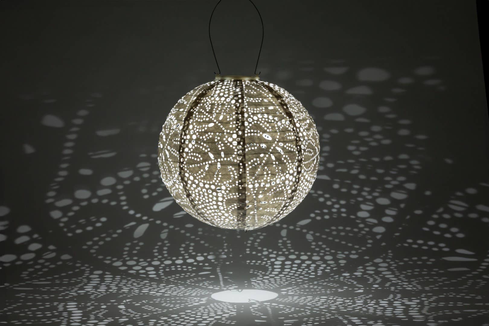Stella Monstera Solar Lantern - Porcelain - Image 6