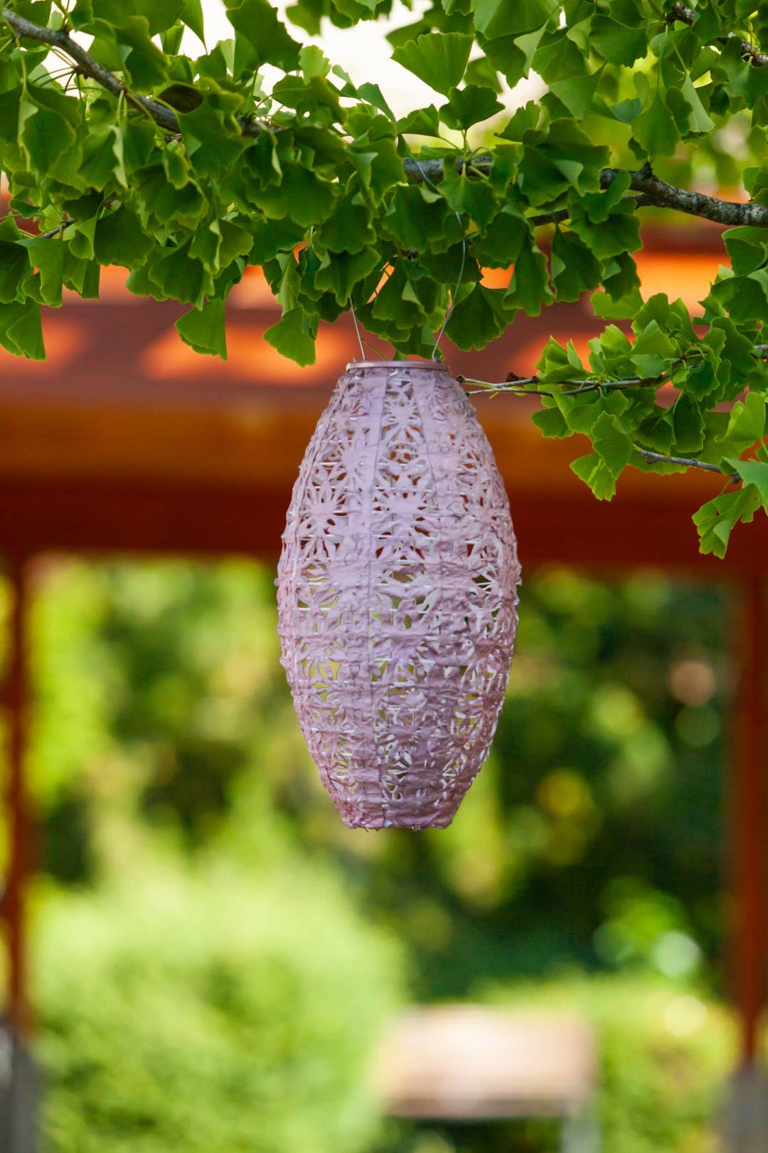 Stella Wildflower Pod Solar Lantern - Blush - Image 3
