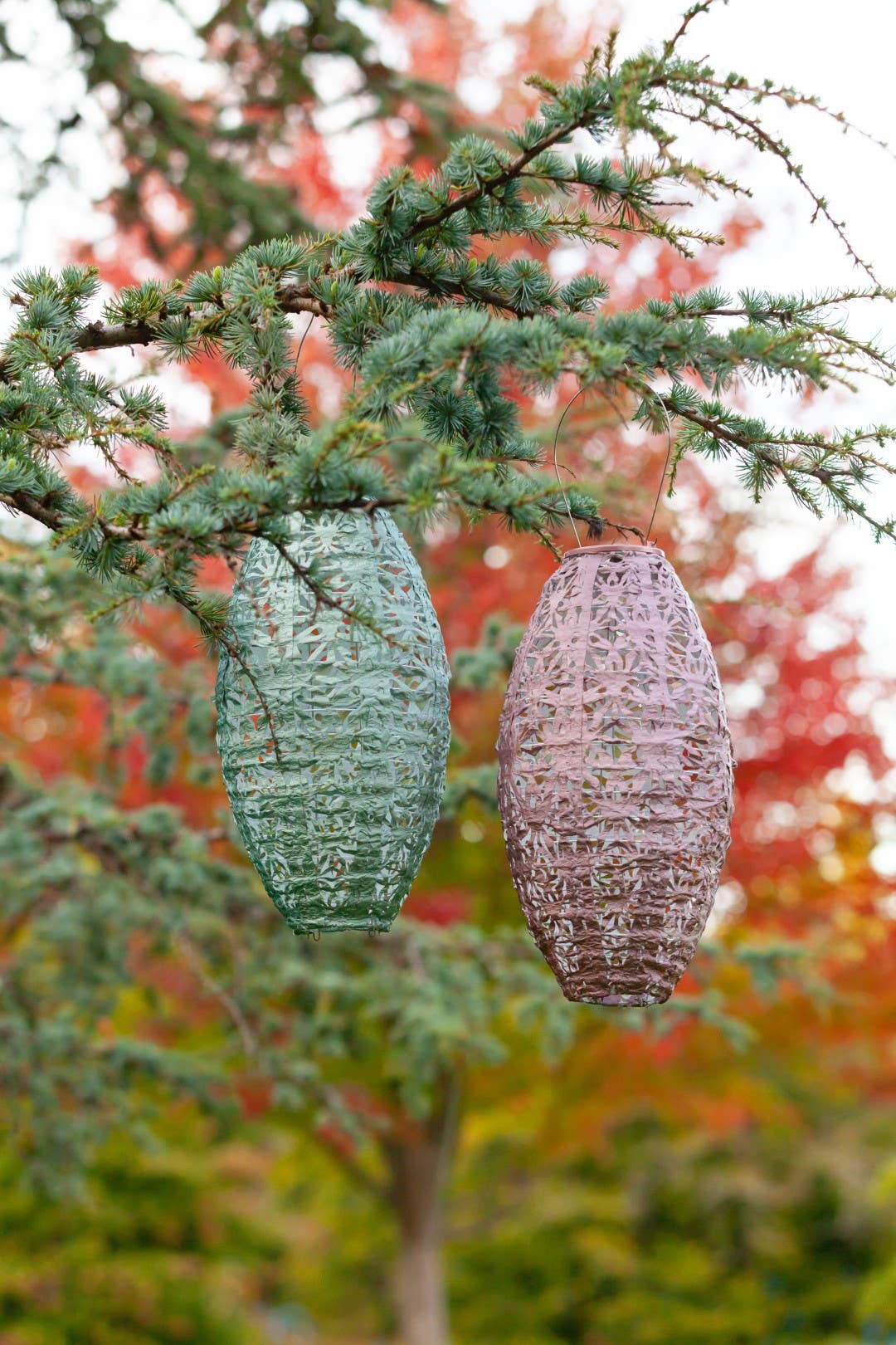 Stella Wildflower Pod Solar Lantern - Blush - Image 9