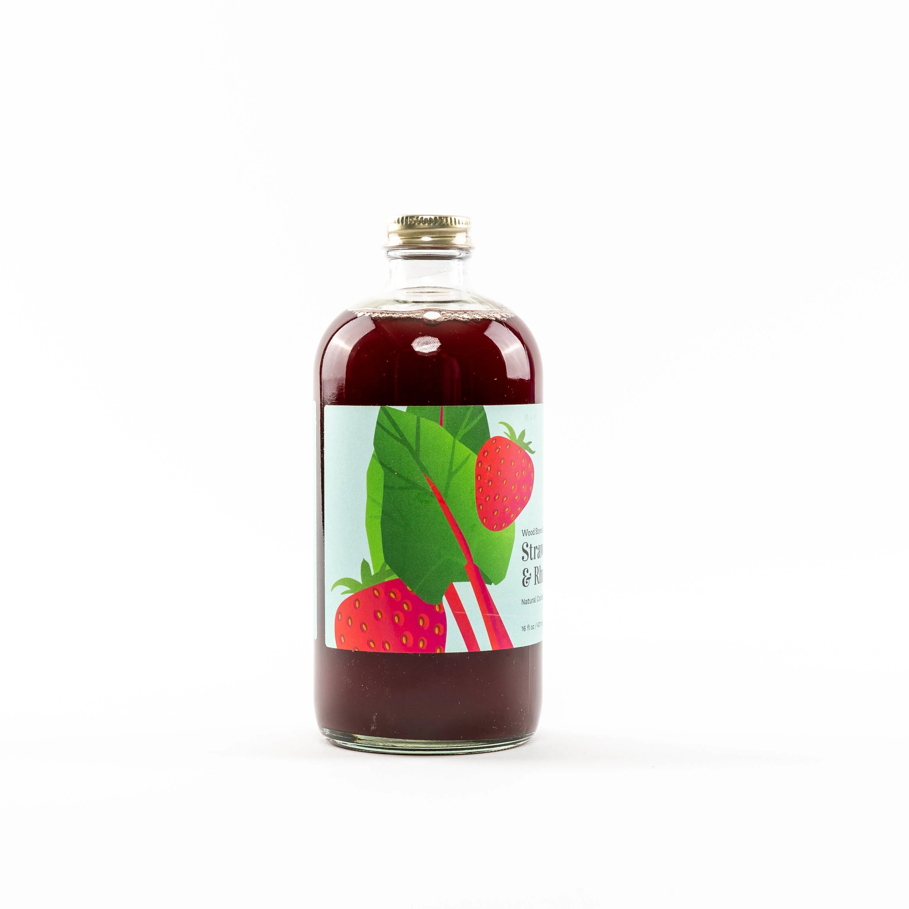 Strawberry & Rhubarb Cocktail and Mocktail Mixer, 16 fl oz - Image 2