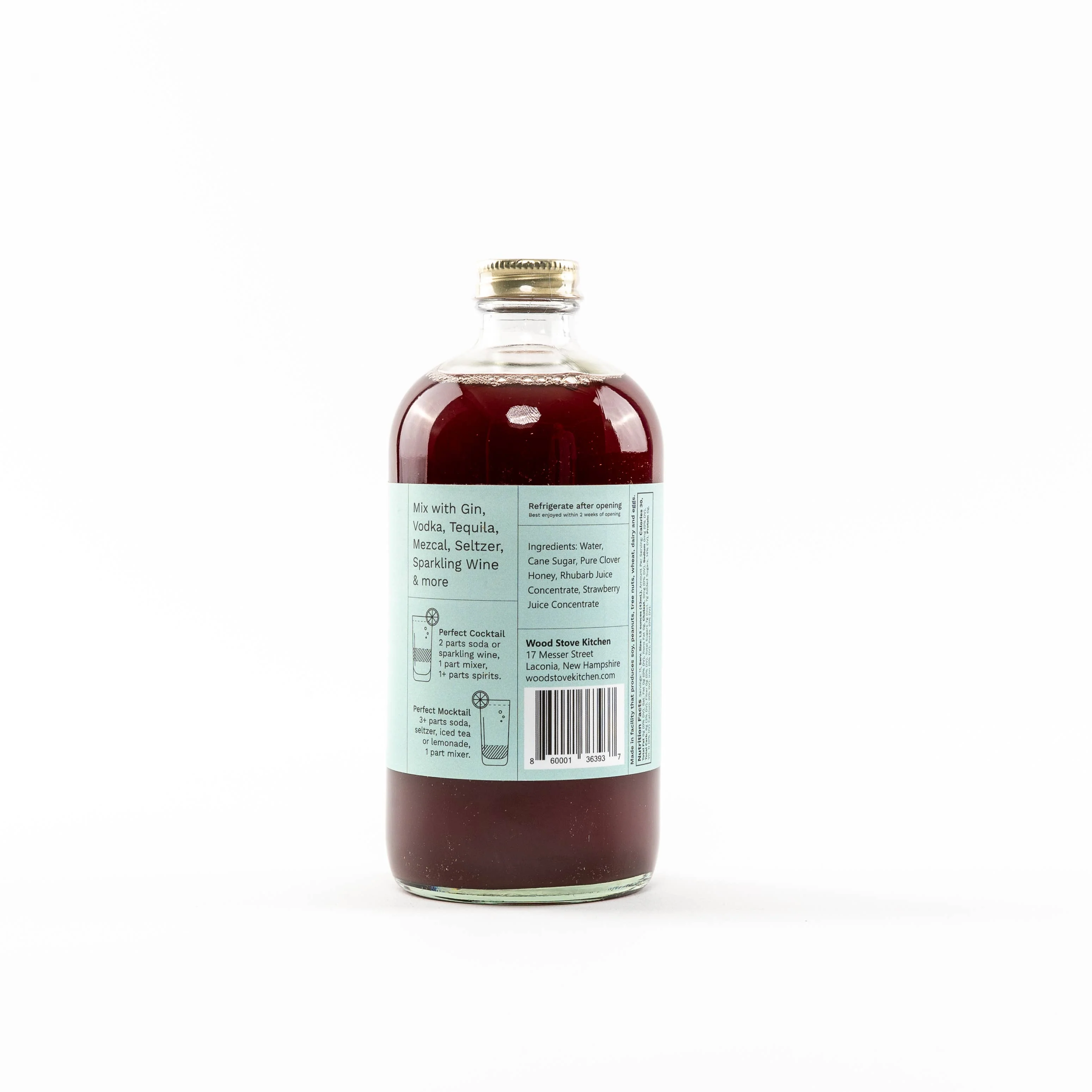 Strawberry & Rhubarb Cocktail and Mocktail Mixer, 16 fl oz - Image 3