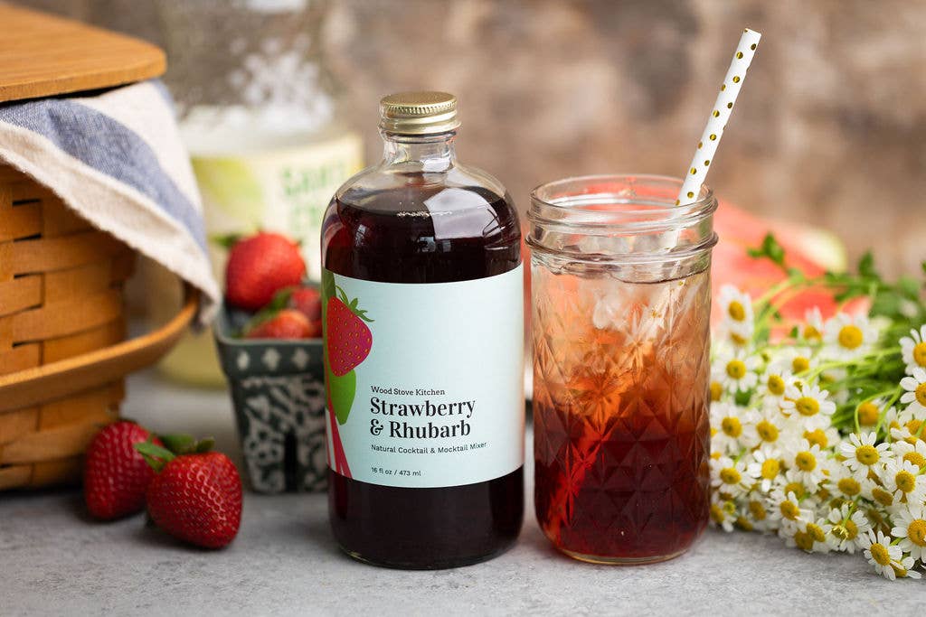Strawberry & Rhubarb Cocktail and Mocktail Mixer, 16 fl oz - Image 5