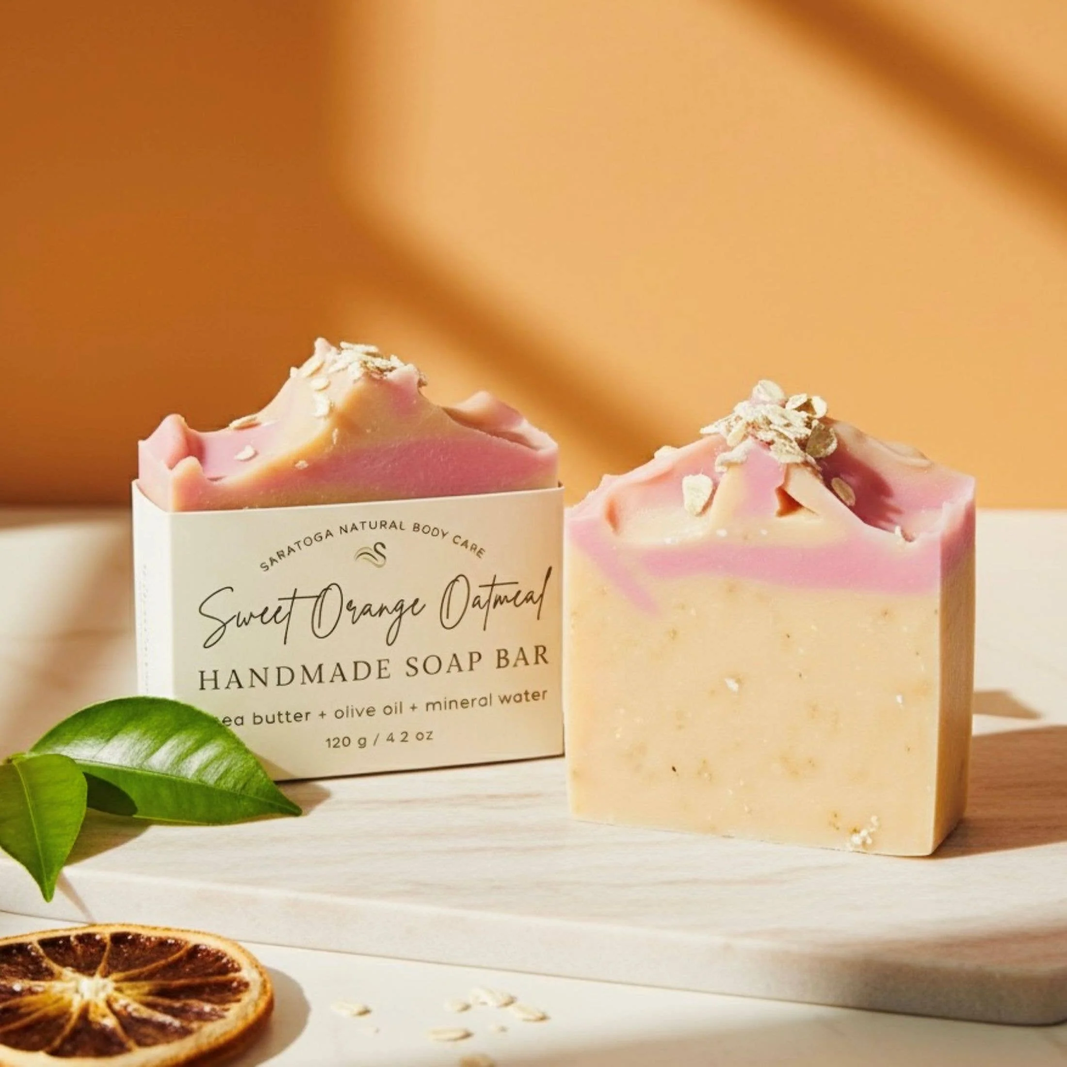 Sweet Orange Oatmeal Handmade Soap Bar - Image 2