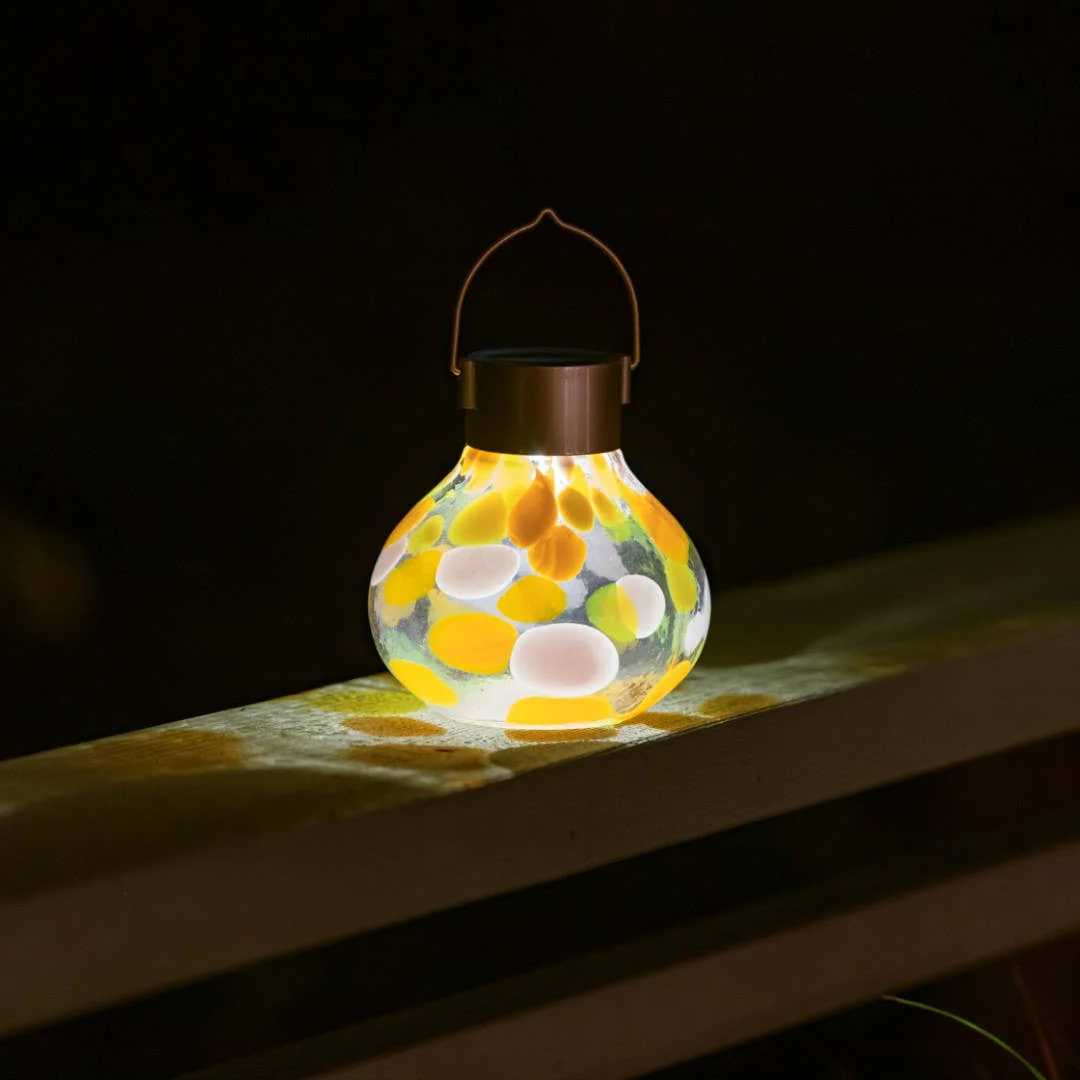 'Mai Tai' Tea Lantern - Glass Outdoor Solar Lantern