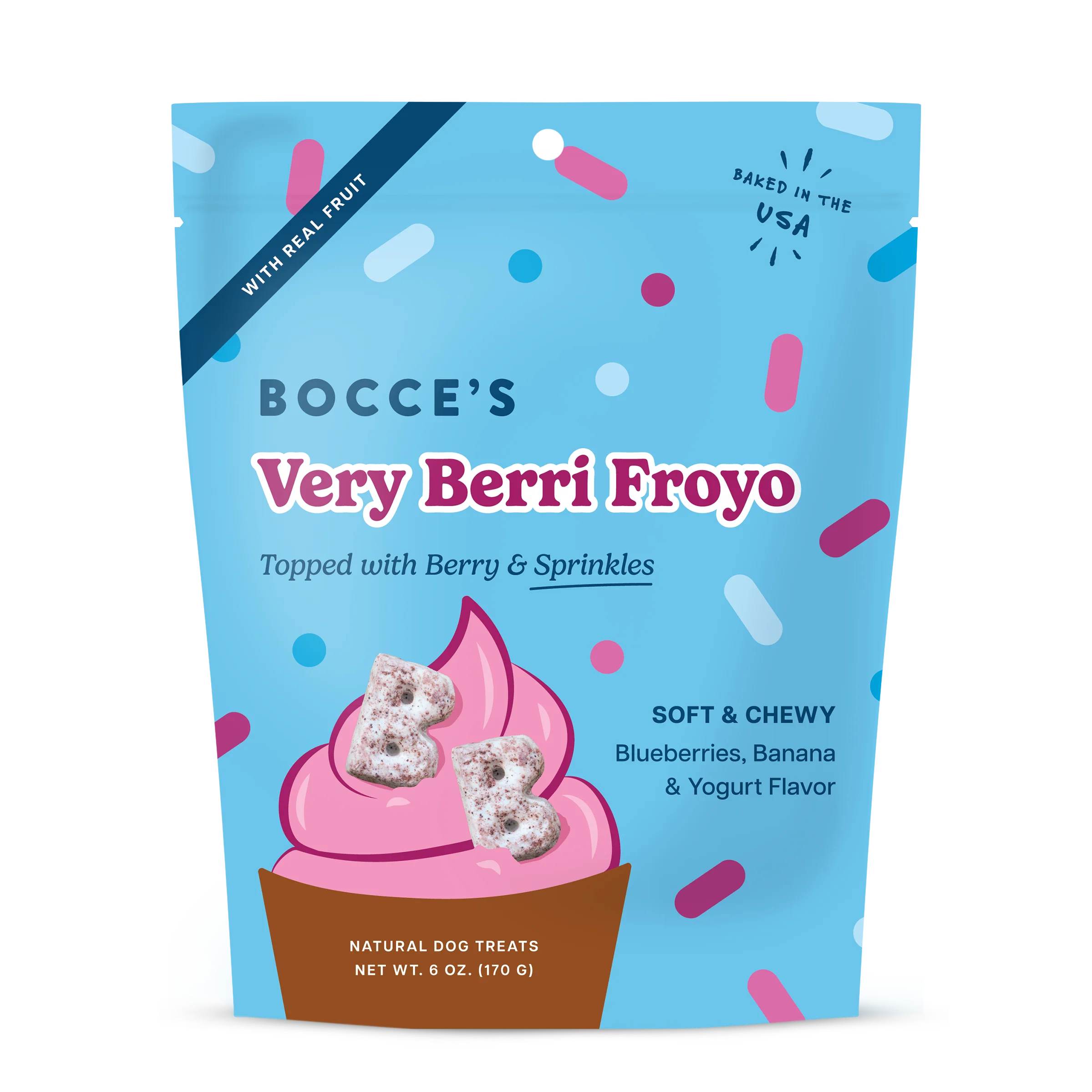 Very Berri Froyo with Berry and Sprinkles, Soft & Chewy, 6oz