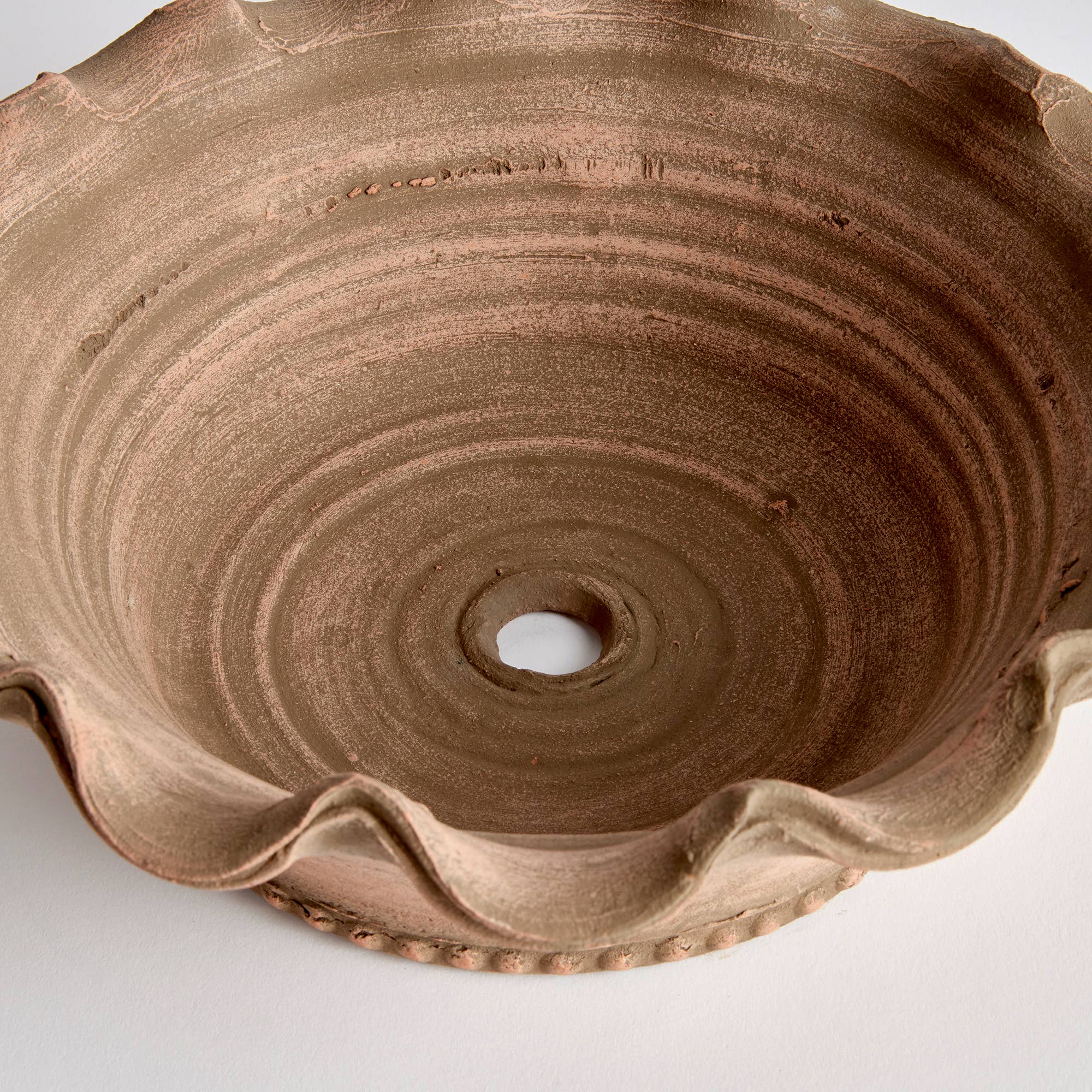 Wakefield Handmade Festonee Forcing Pot #6, Aged Terracotta - Image 3