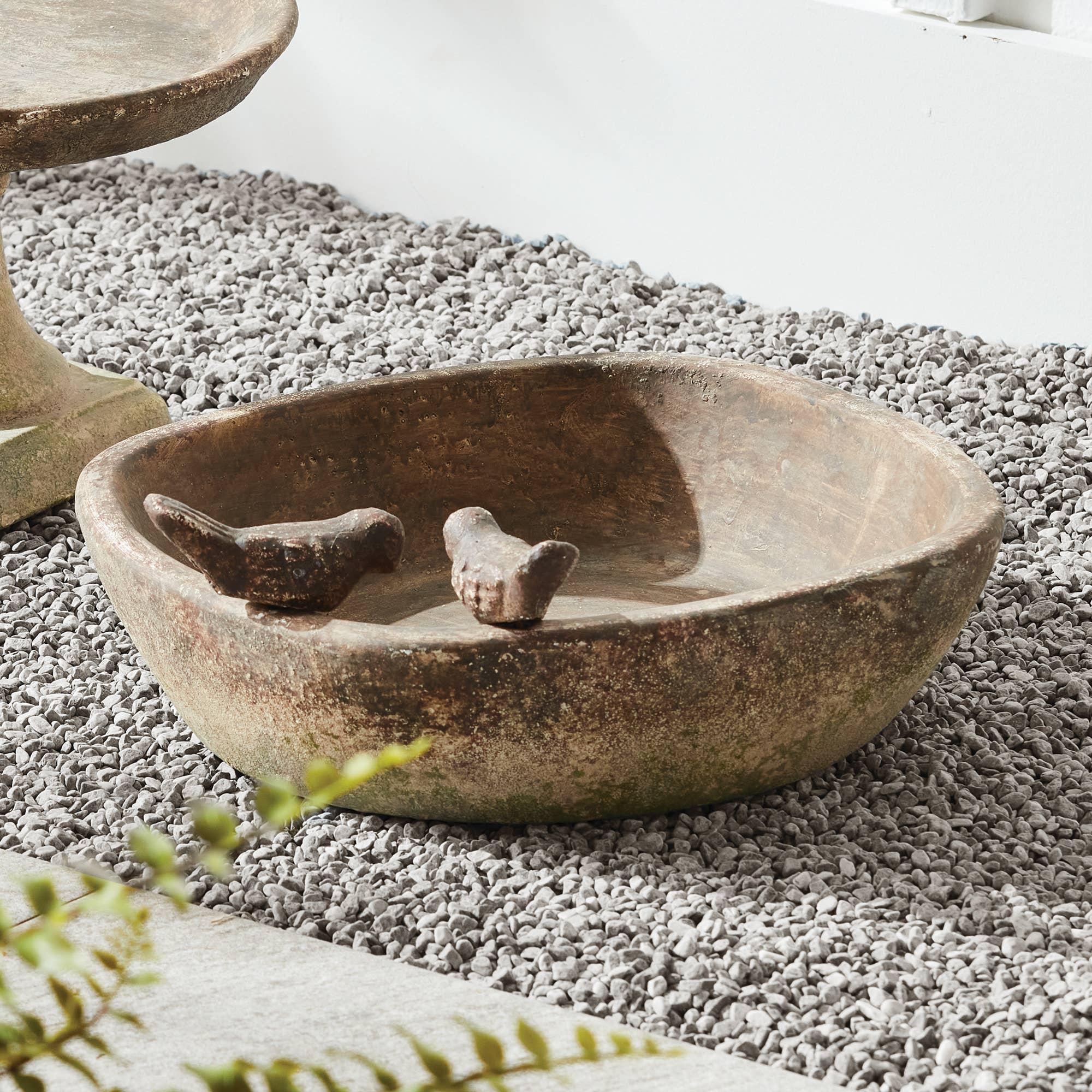 Weathered Garden Square Bird Tray - Image 2