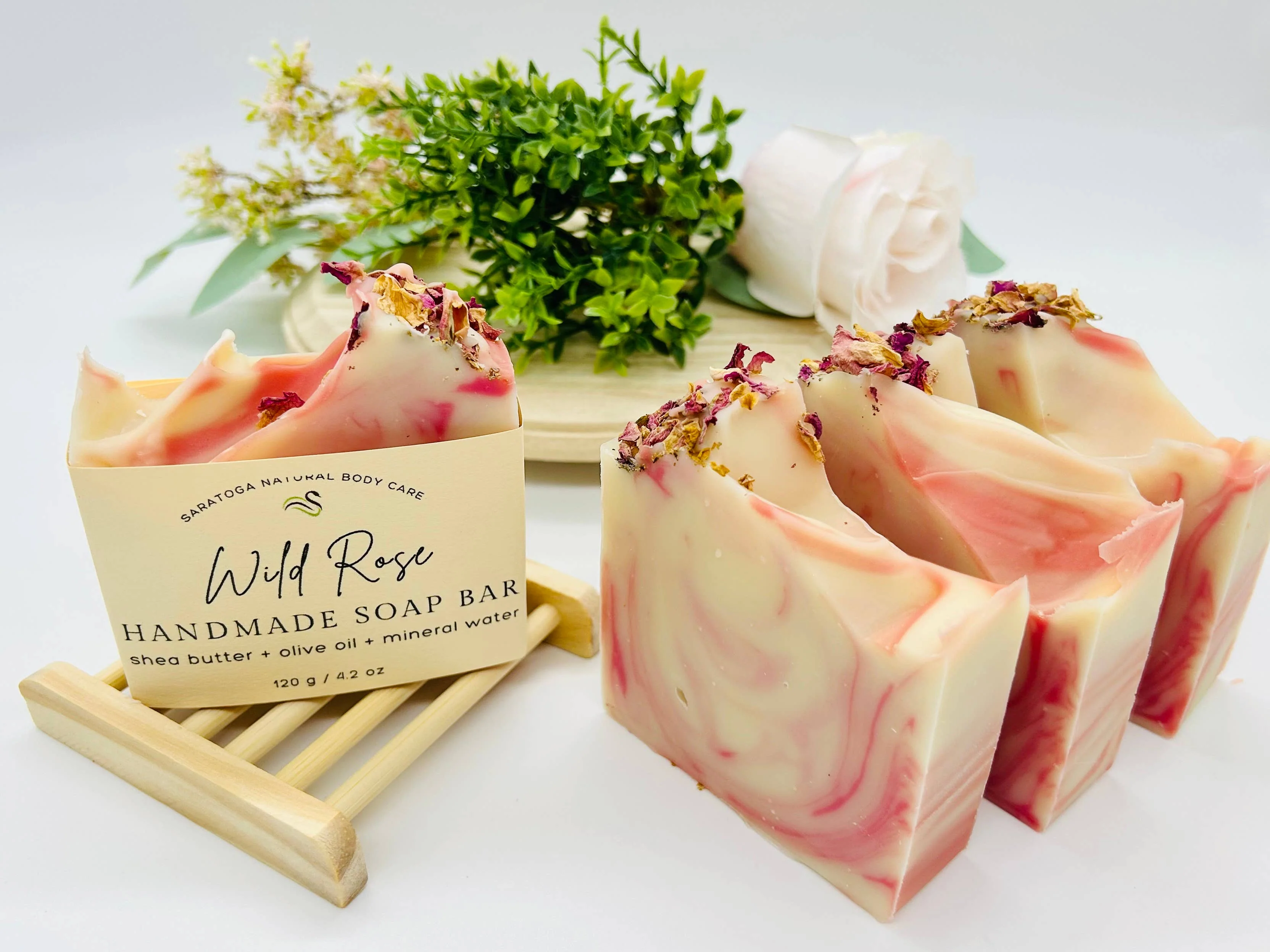 Wild Rose Handmade Soap Bar (Vegan) - Image 3