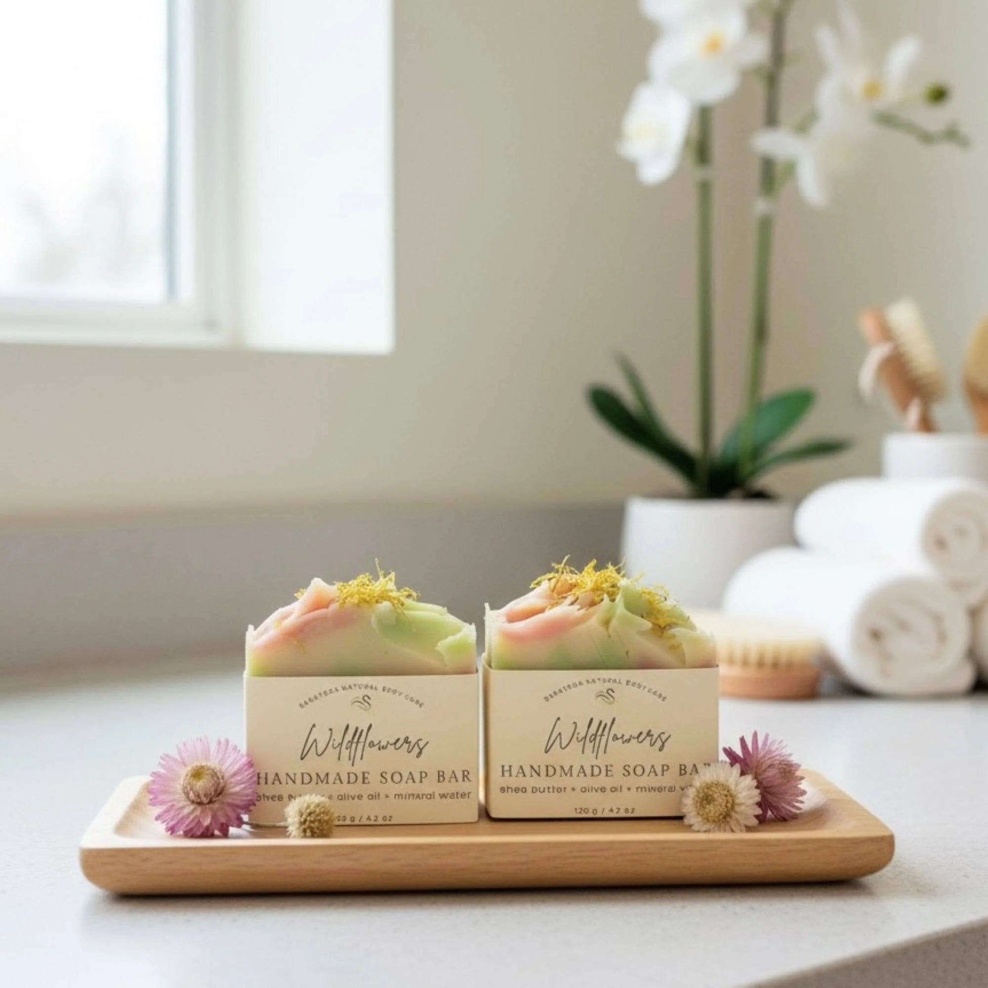 Wildflowers Handmade Soap Bar (VEGAN) - Image 3