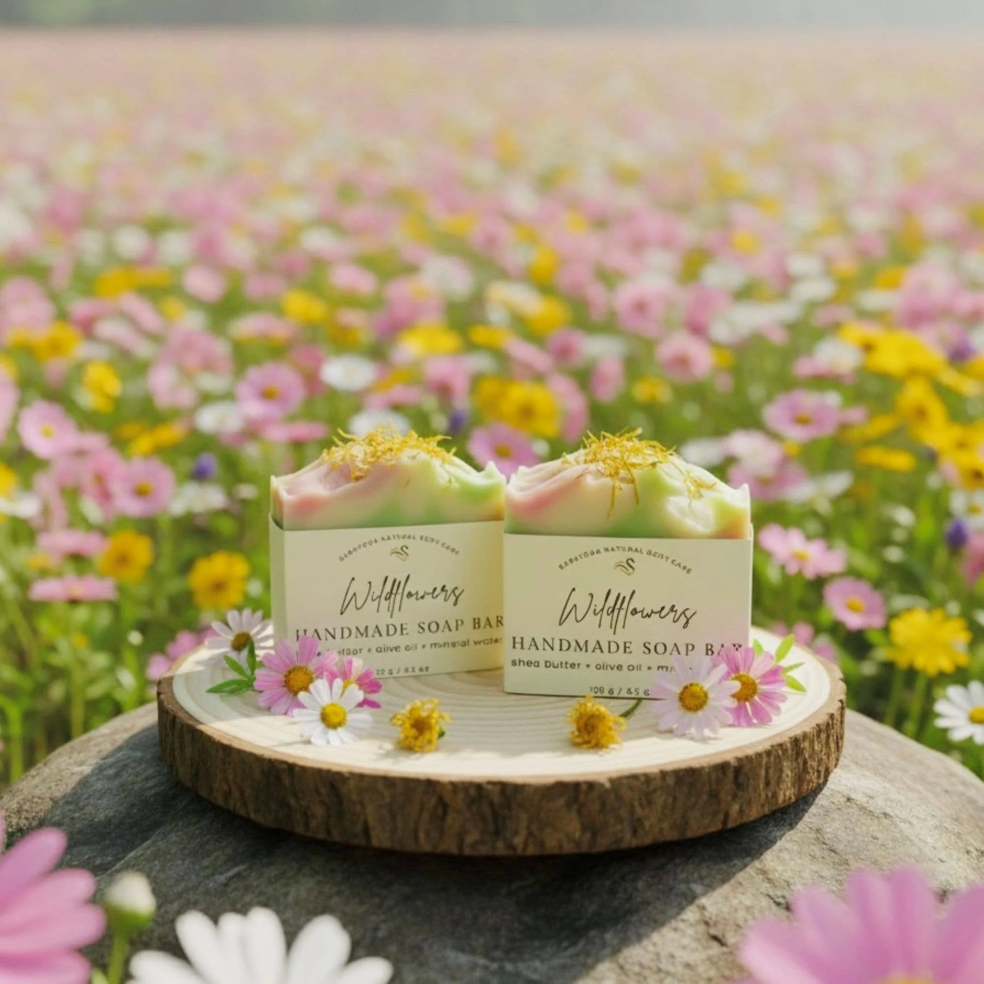 Wildflowers Handmade Soap Bar (VEGAN) - Image 4