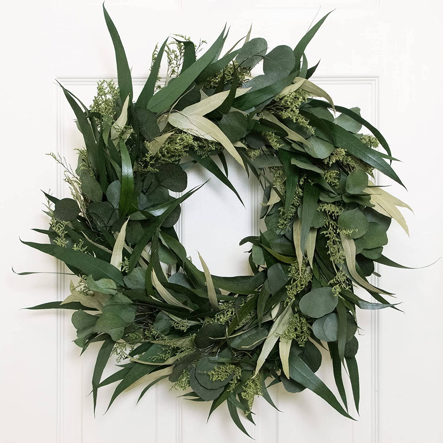 Willow and Silver Dollar Eucalyptus Wreath - Image 3