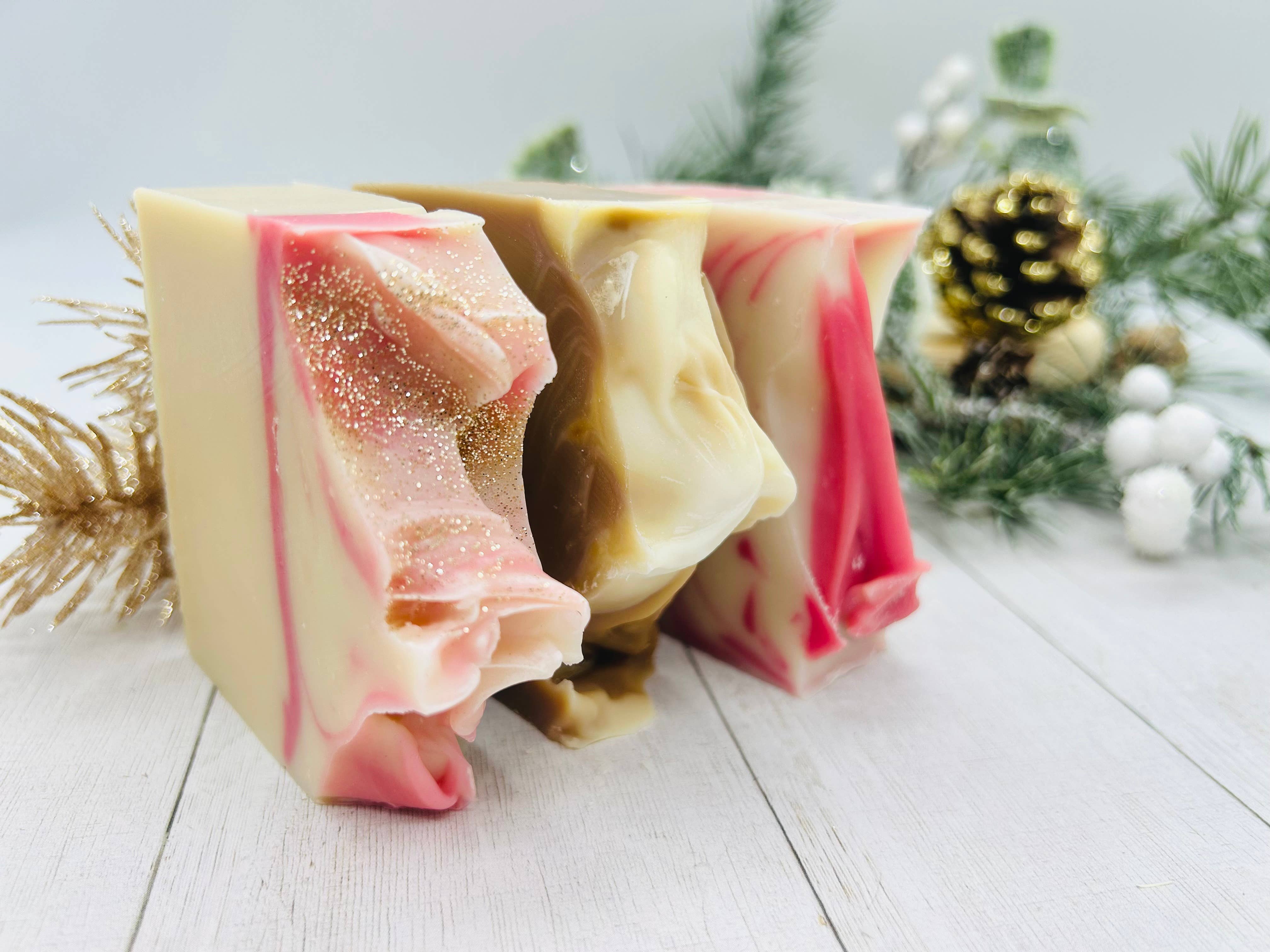 Winter Berry Handmade Soap Bar SEASONAL VEGAN HOLIDAY - Image 5