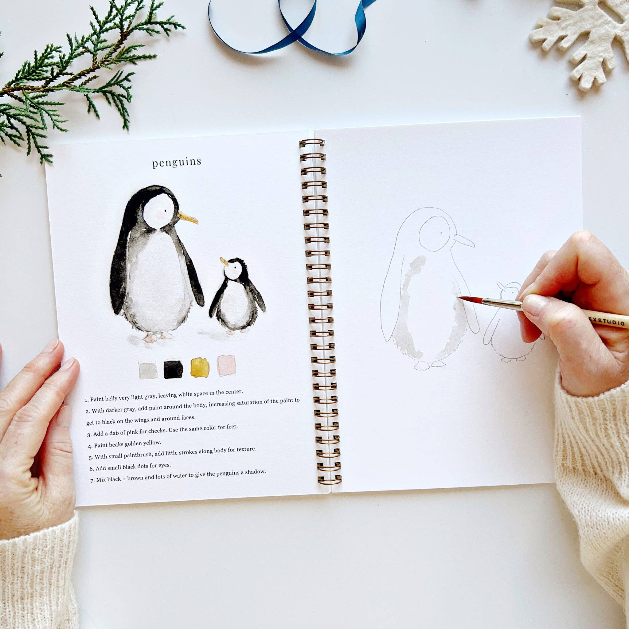 Winter watercolor workbook - Image 5