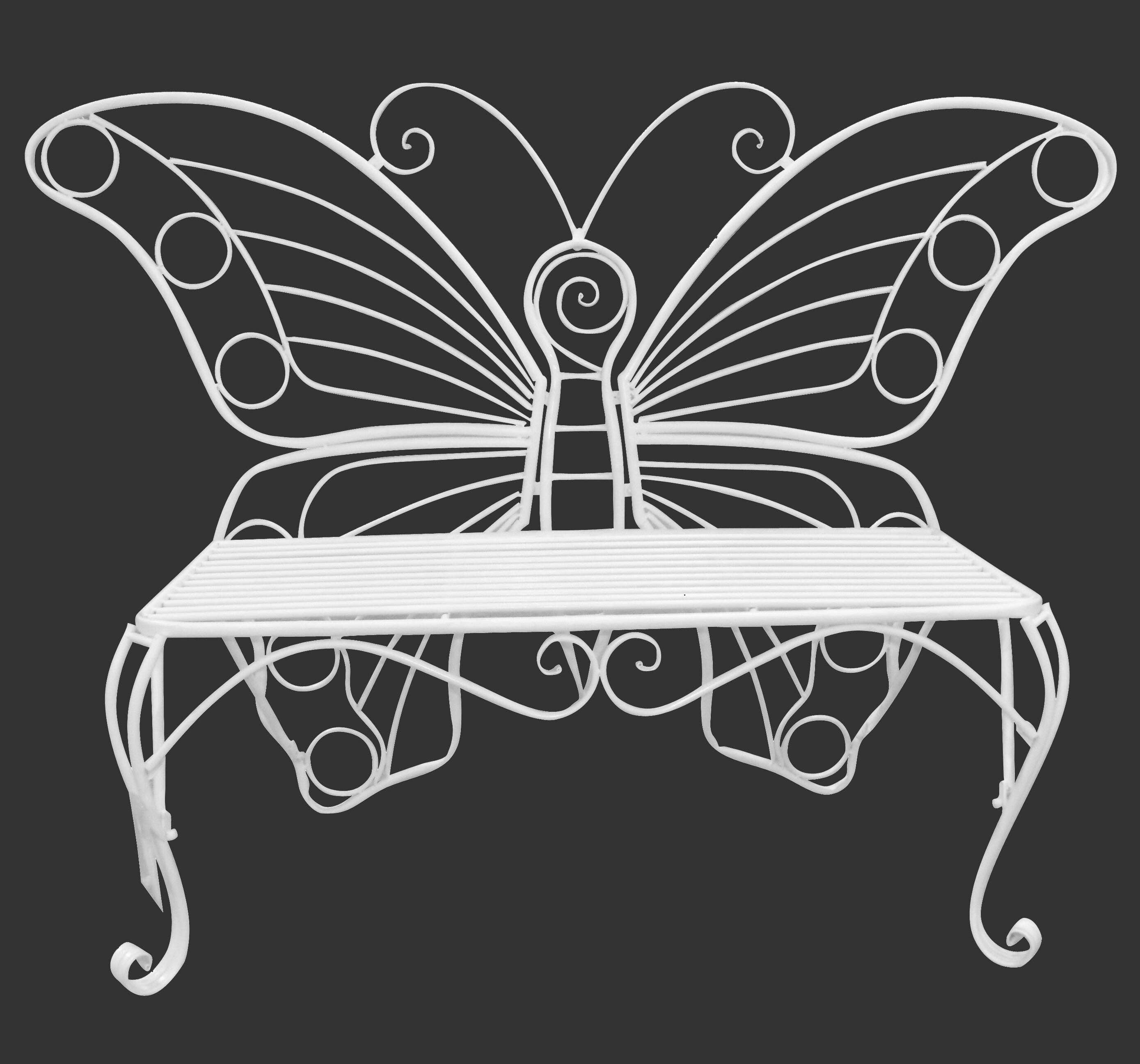 Yellow Metal Garden Butterfly Chair - Image 5